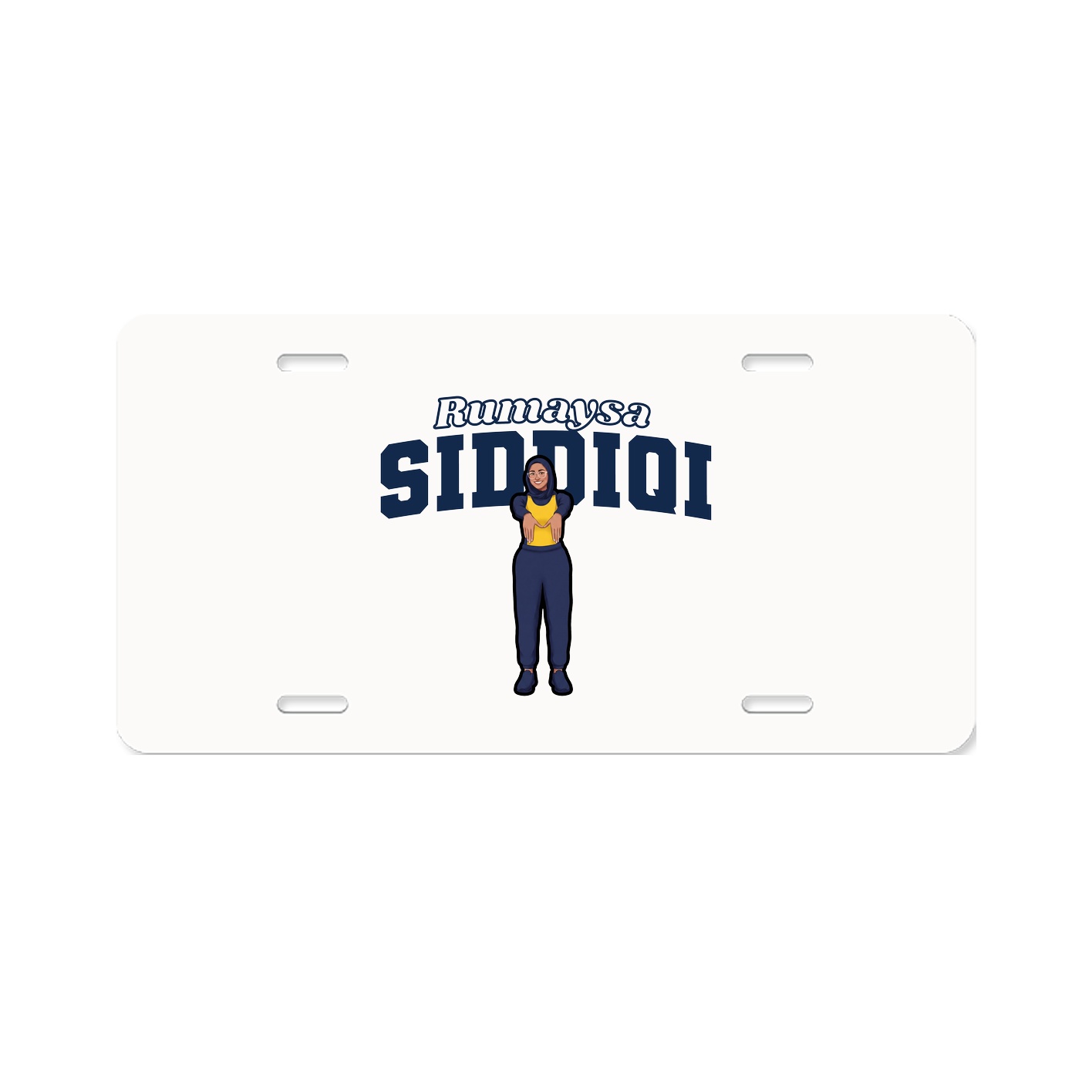 License Plate — Name Arch in Classic