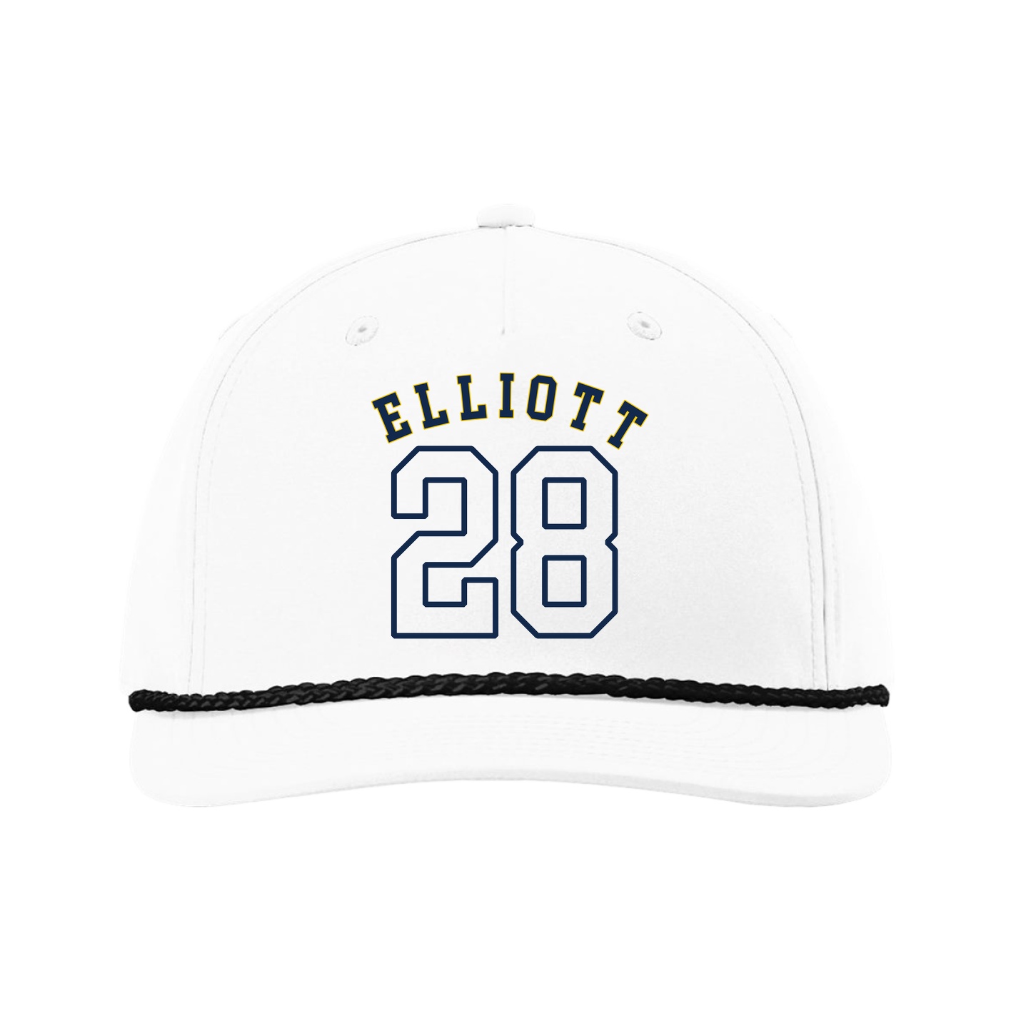 Five-Panel Classic Rope Cap — Shirsey Arch in White