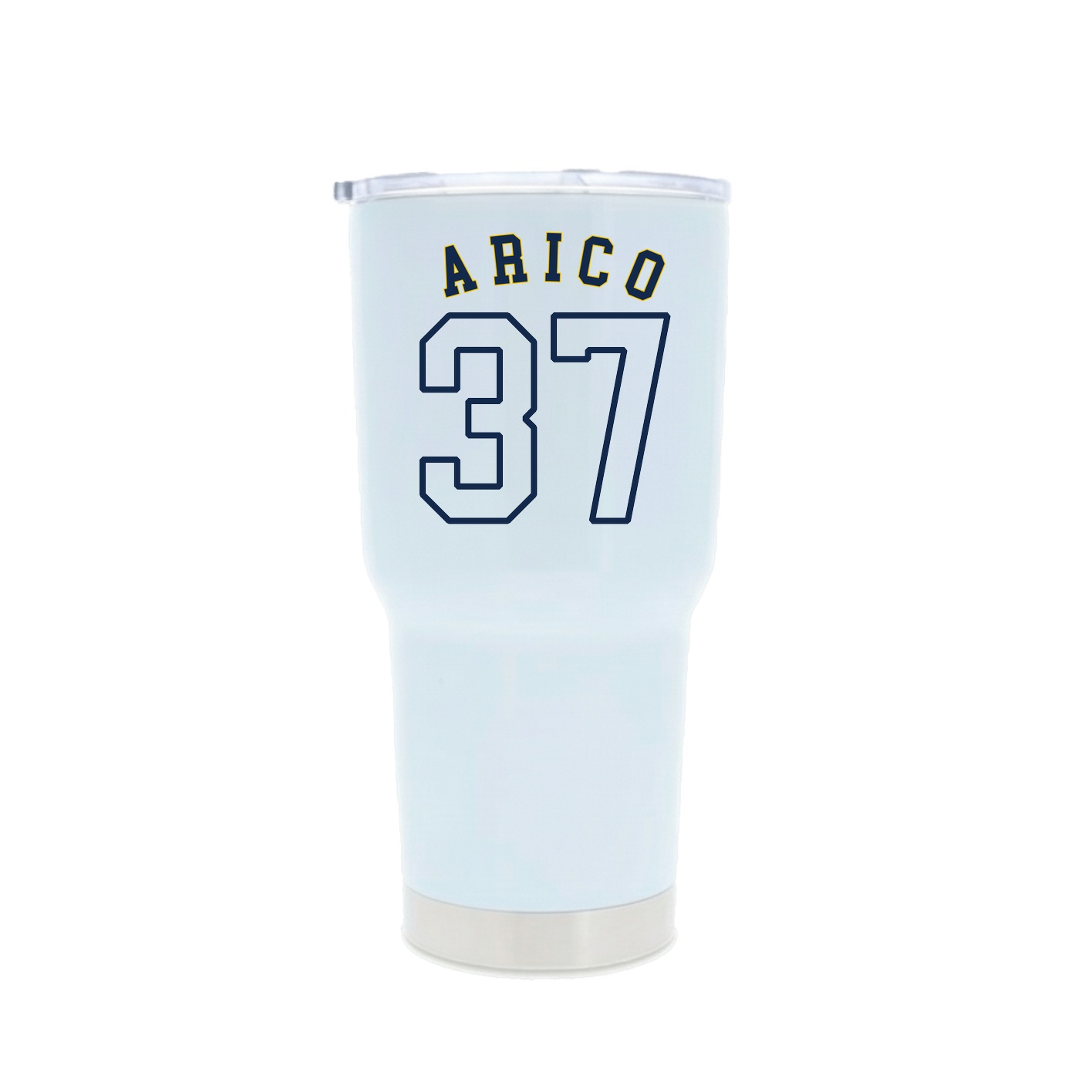 30oz Stainless Steel Tumbler — Shirsey Arch in White