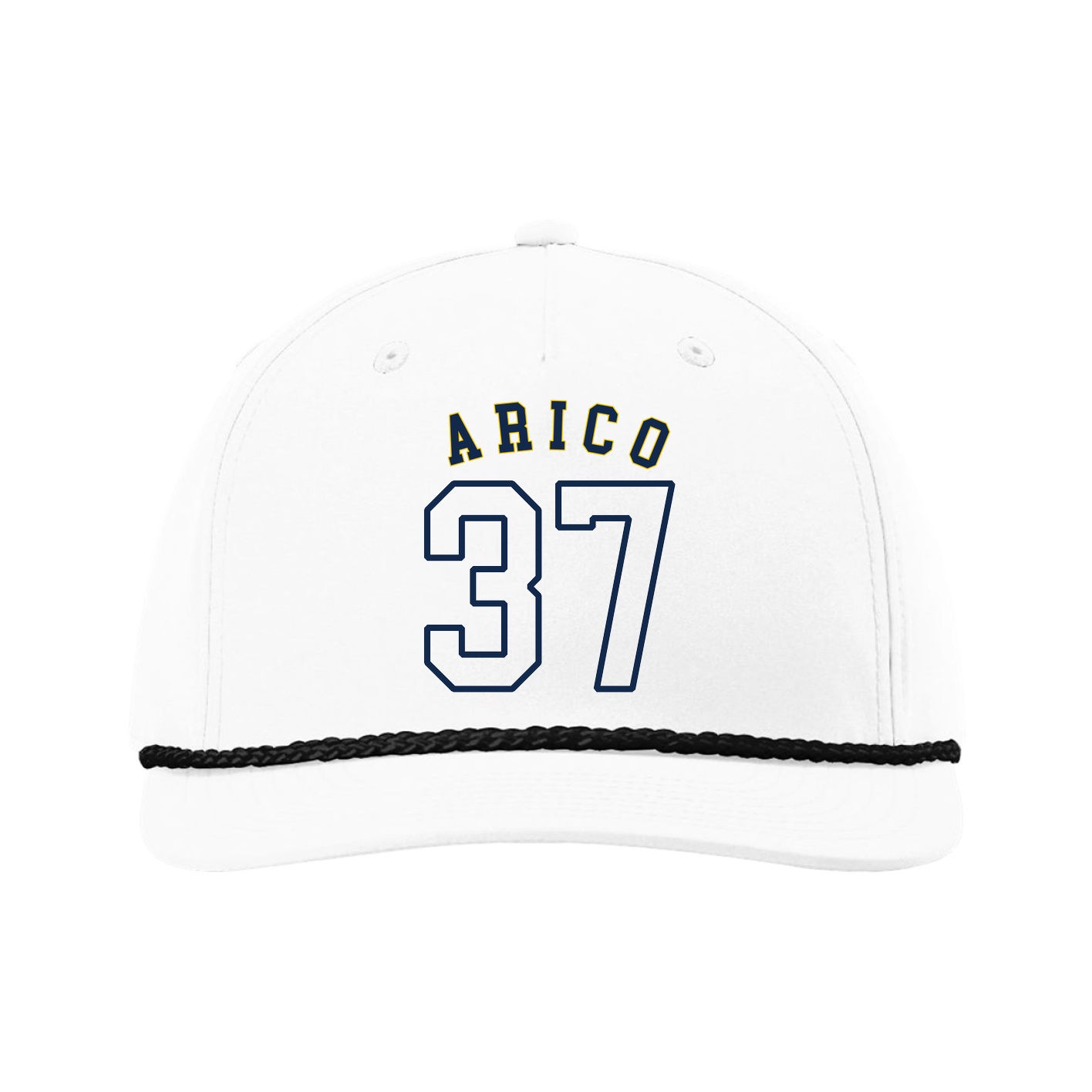 Five-Panel Classic Rope Cap — Shirsey Arch in White