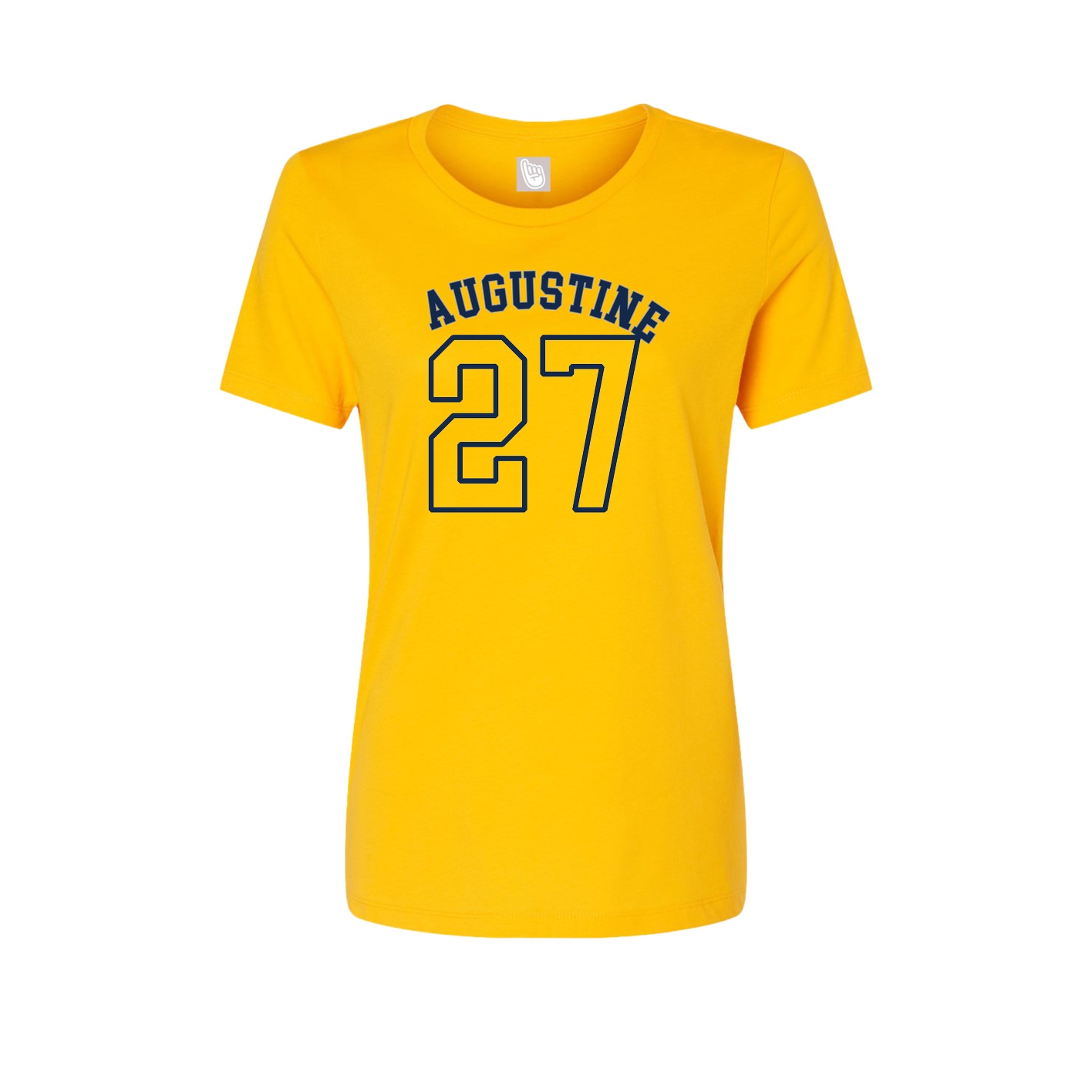 Fitted Women's Tee — Shirsey Arch in Gold