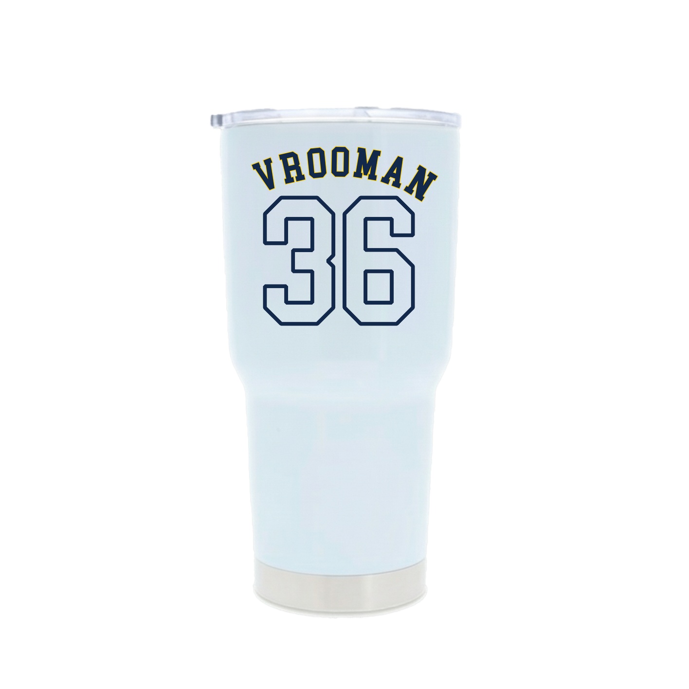30oz Stainless Steel Tumbler — Shirsey Arch in White