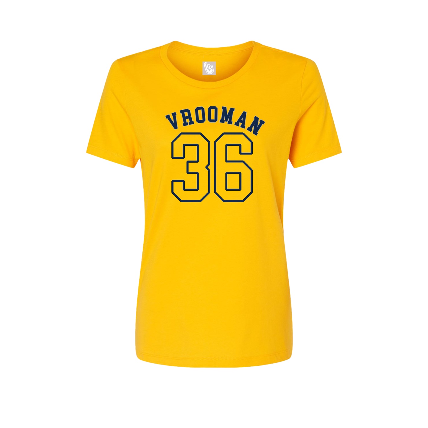 Fitted Women's Tee — Shirsey Arch in Gold