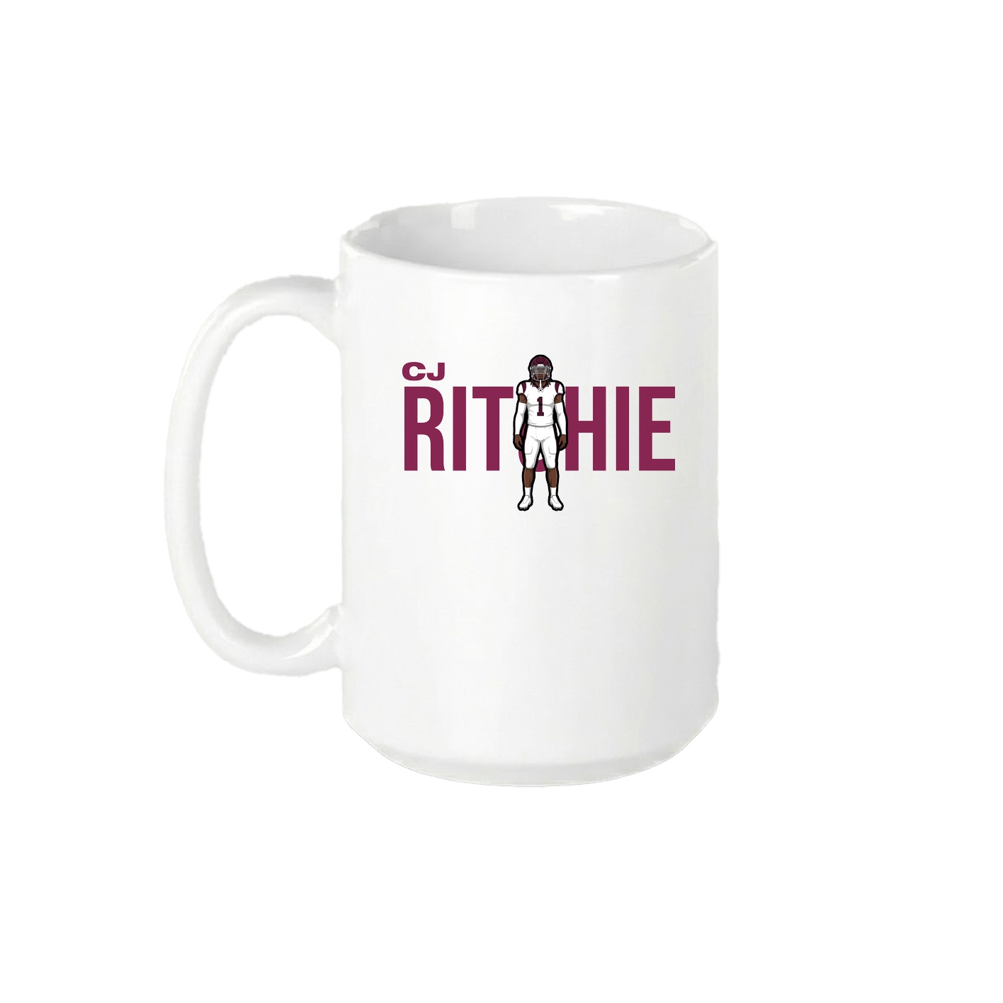 15oz Coffee Mug — Player Name in White
