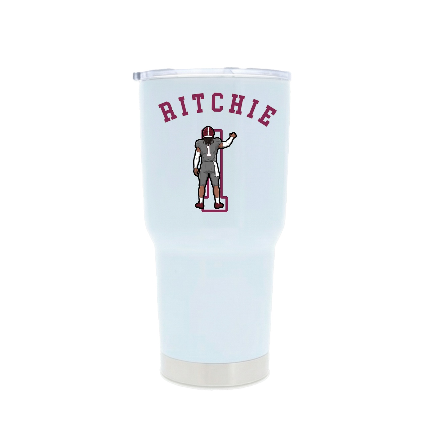30oz Stainless Steel Tumbler — Shirsey Arch in White