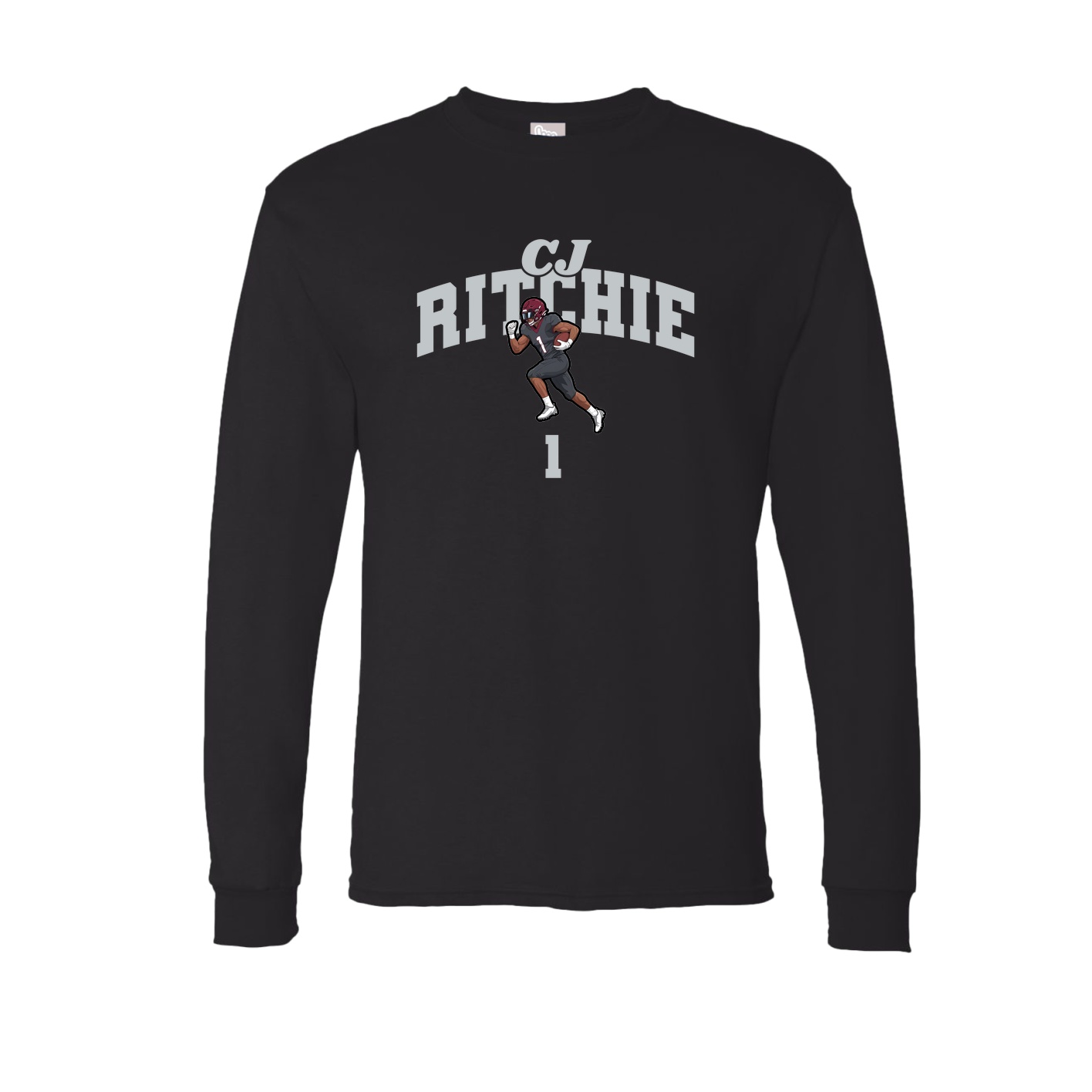 Long Sleeve Tee — Signature Arch in Black