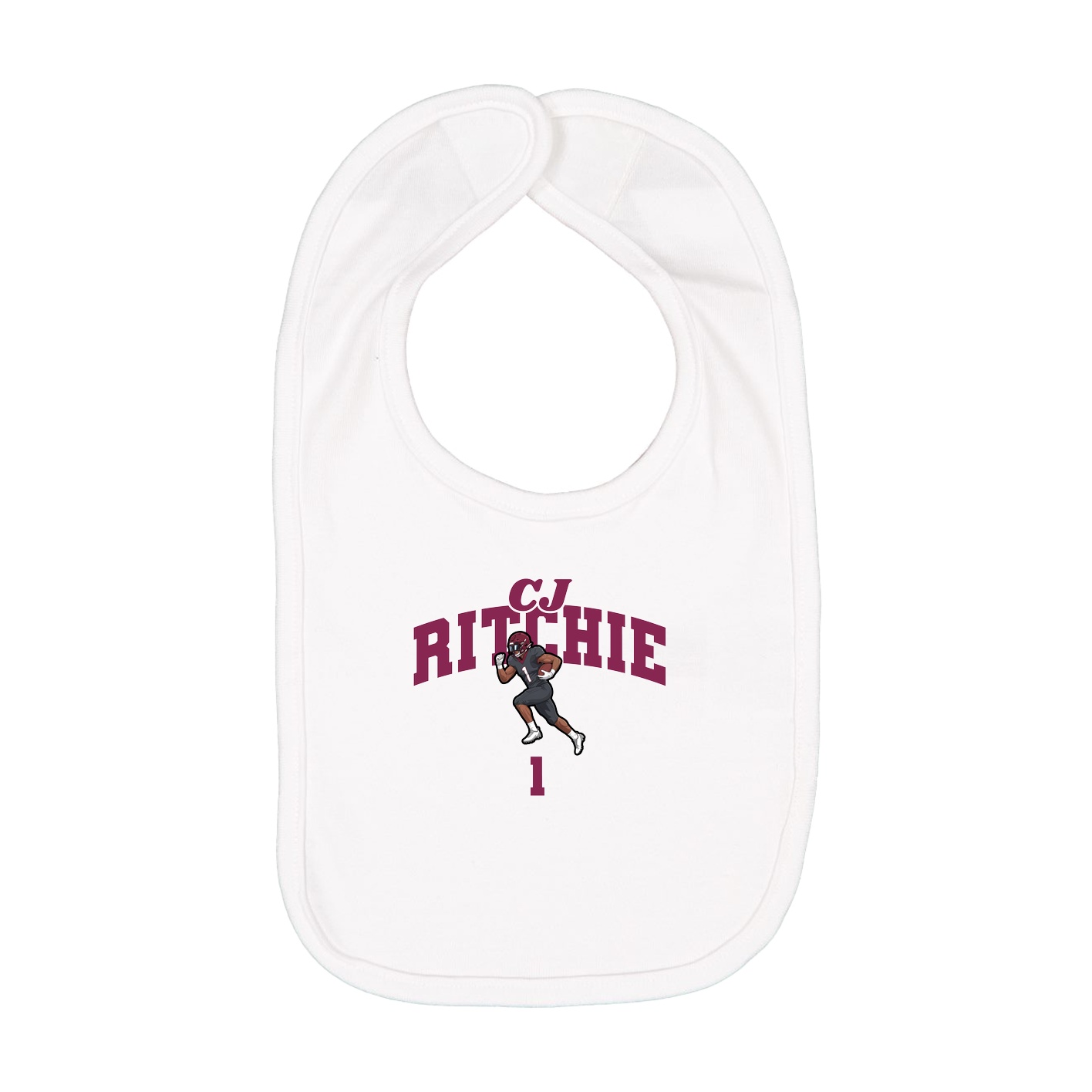 Infant Bib — Signature Arch in White