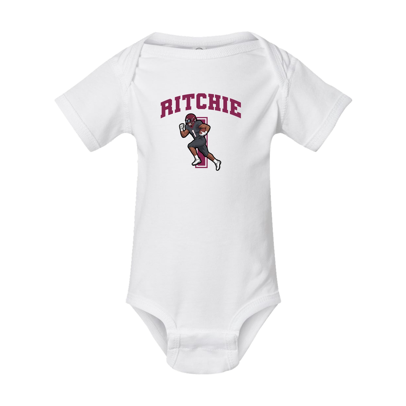 Baby Onesie — Number in White