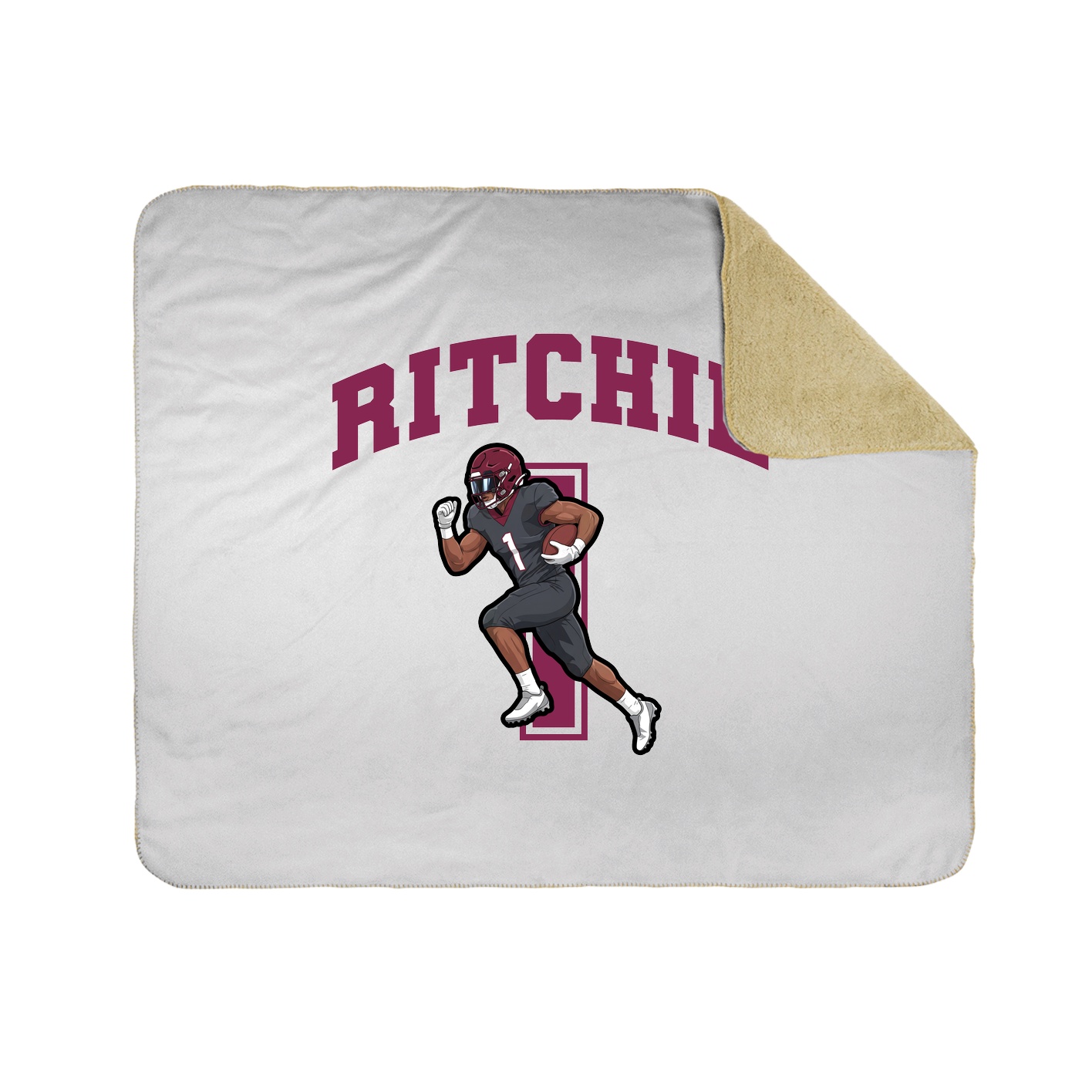 Throw Blanket — Number in White