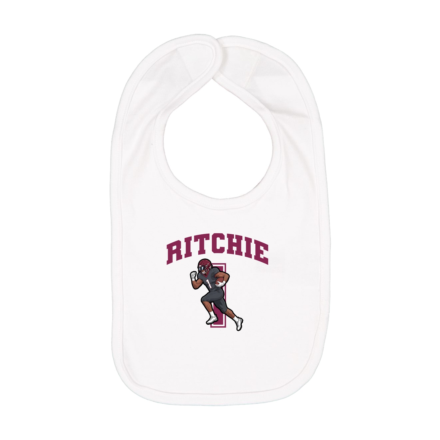 Infant Bib — Number in White