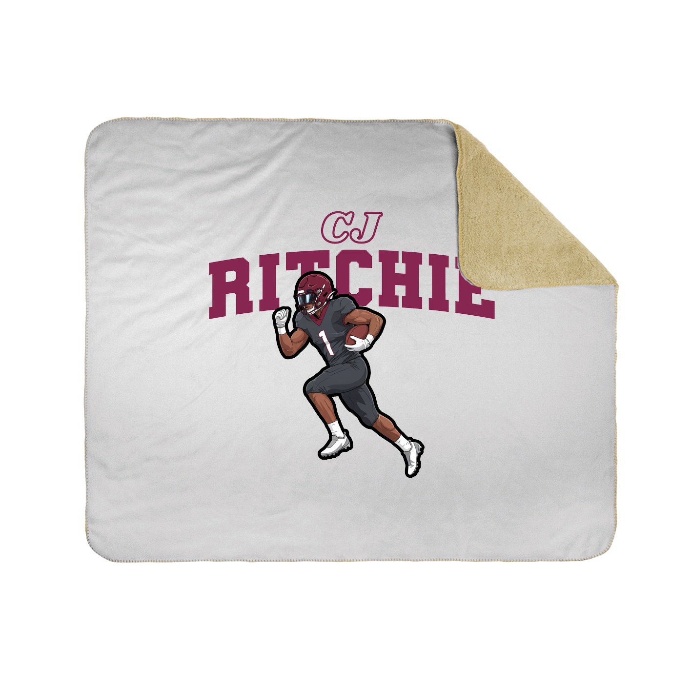 Throw Blanket — Name Arch in White