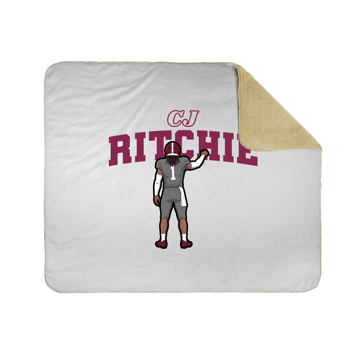 Throw Blanket — Name Arch in White