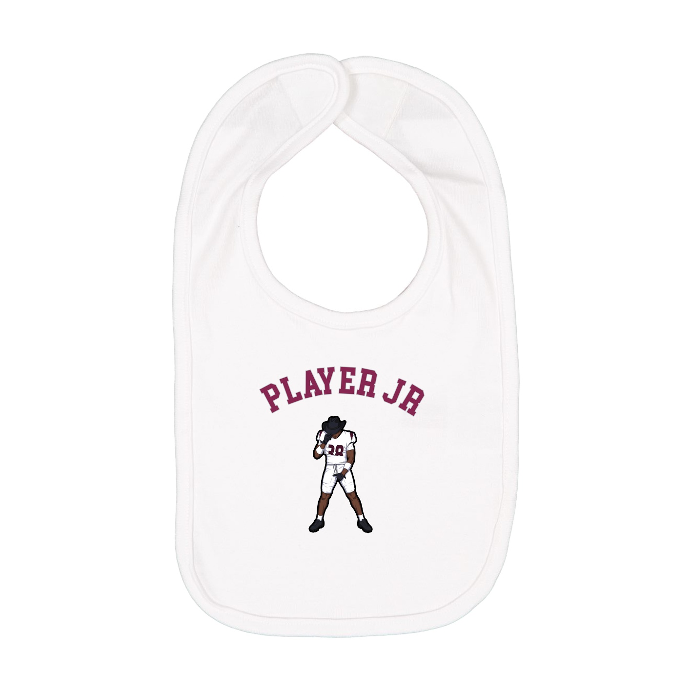 Infant Bib — Shirsey Arch in White