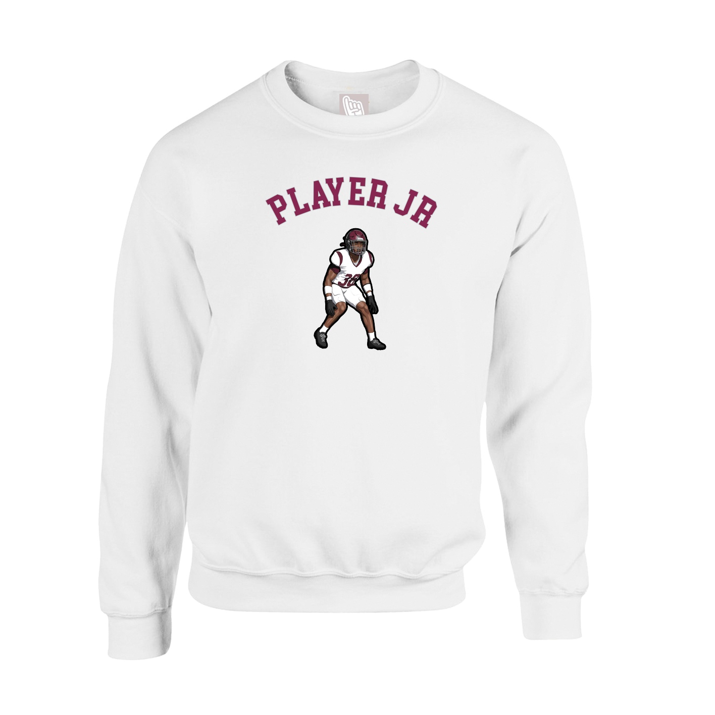 Fleece Crew — Shirsey Arch in White