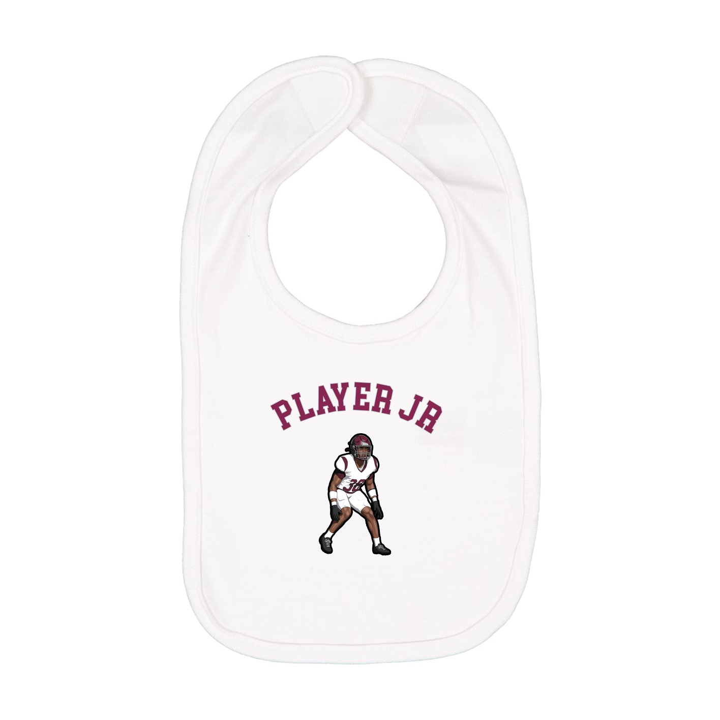 Infant Bib — Shirsey Arch in White