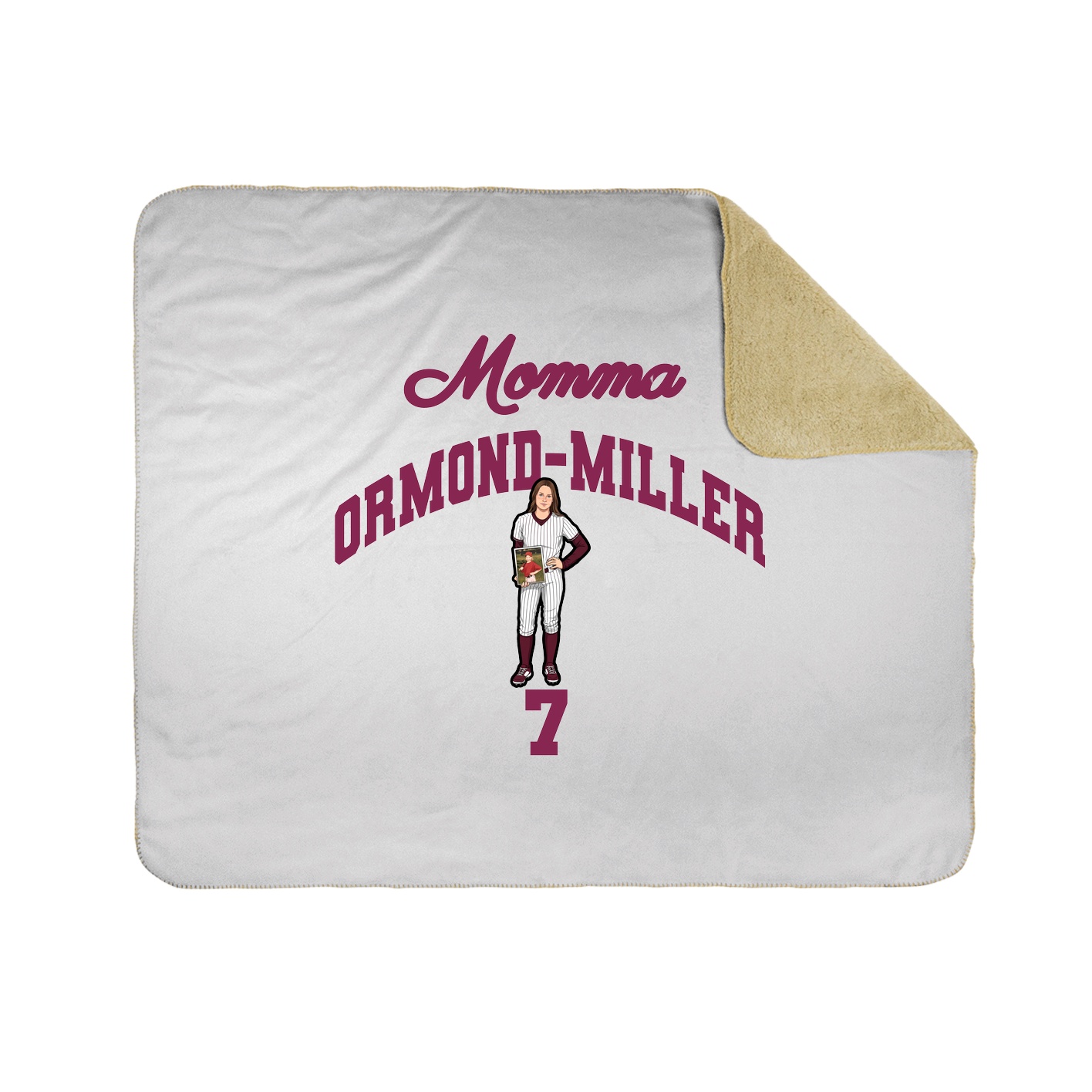 Throw Blanket — Mothers Day Arch in White
