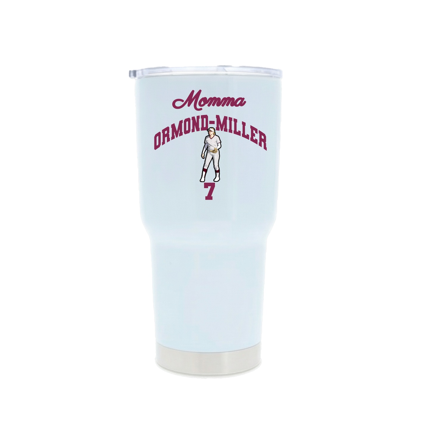 30oz Stainless Steel Tumbler — Mothers Day Arch in White