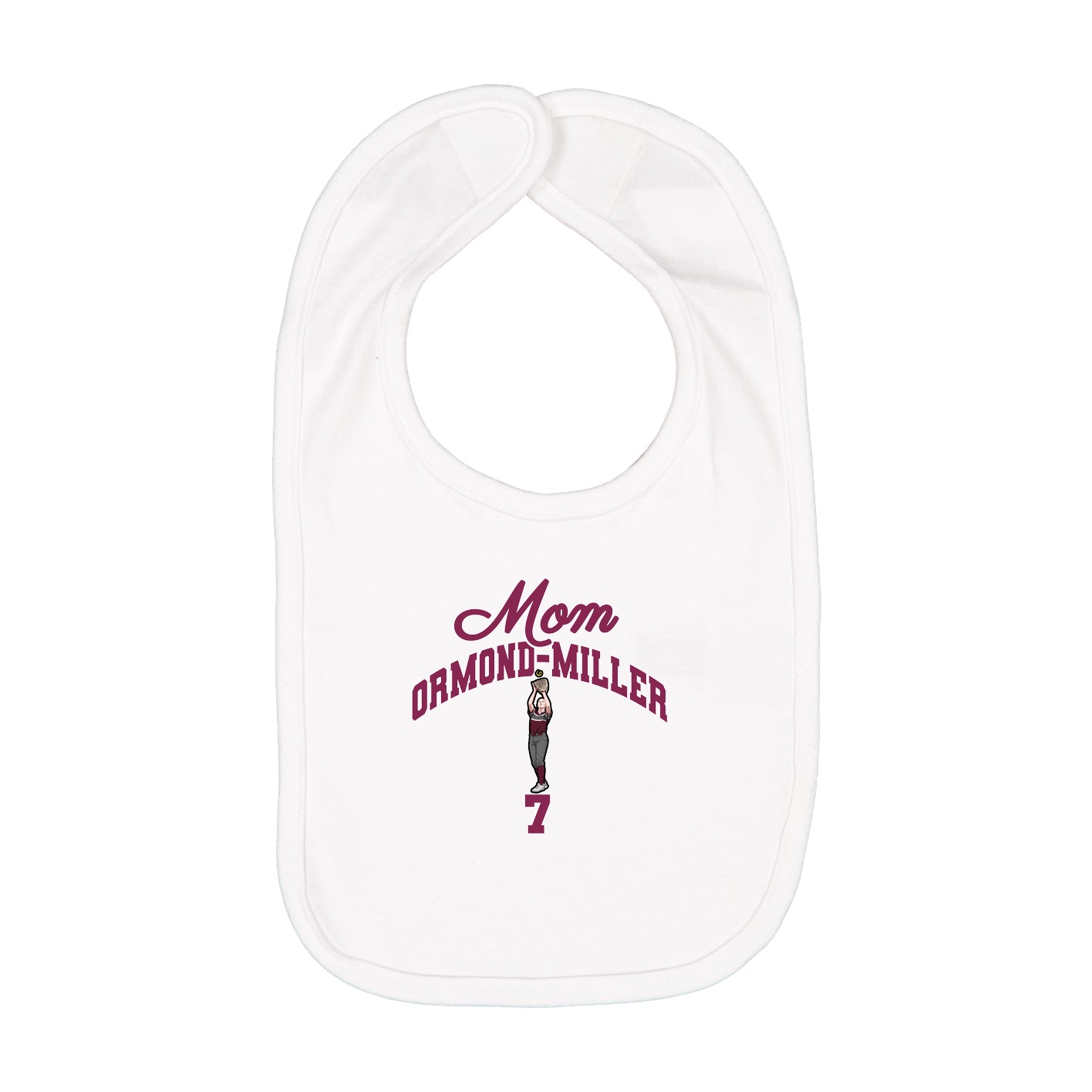 Infant Bib — Mothers Day Arch in White