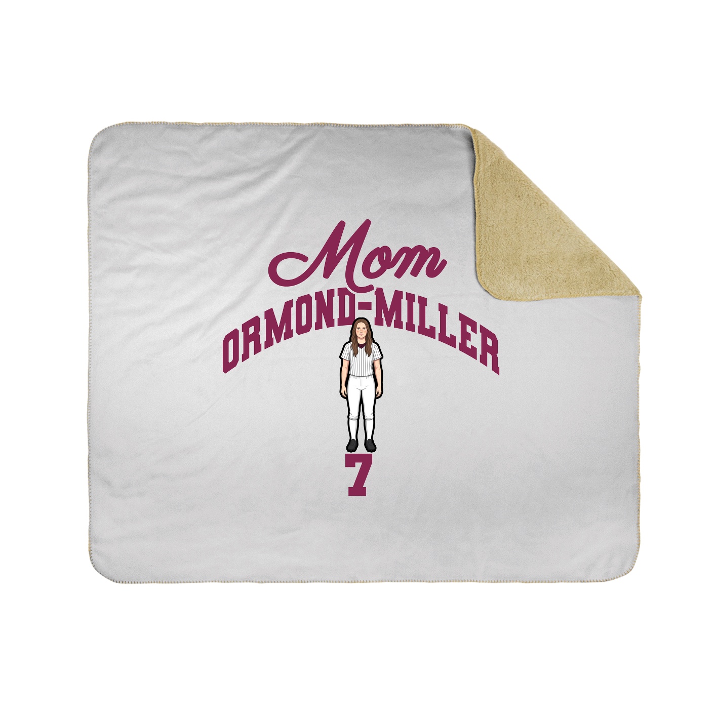 Throw Blanket — Mothers Day Arch in White