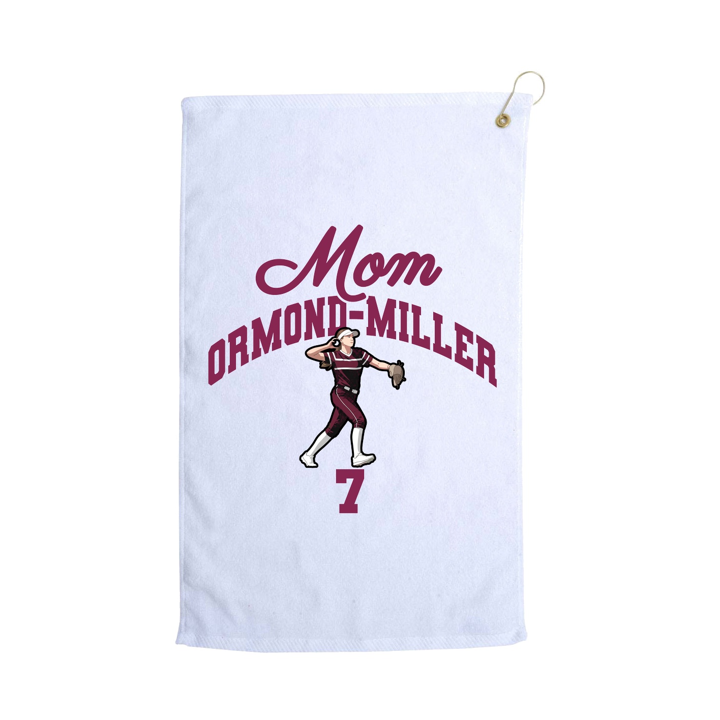 Golf Towel — Mothers Day Arch in White