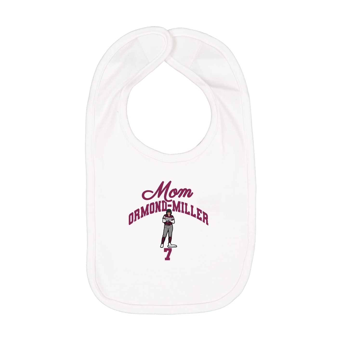Infant Bib — Mothers Day Arch in White