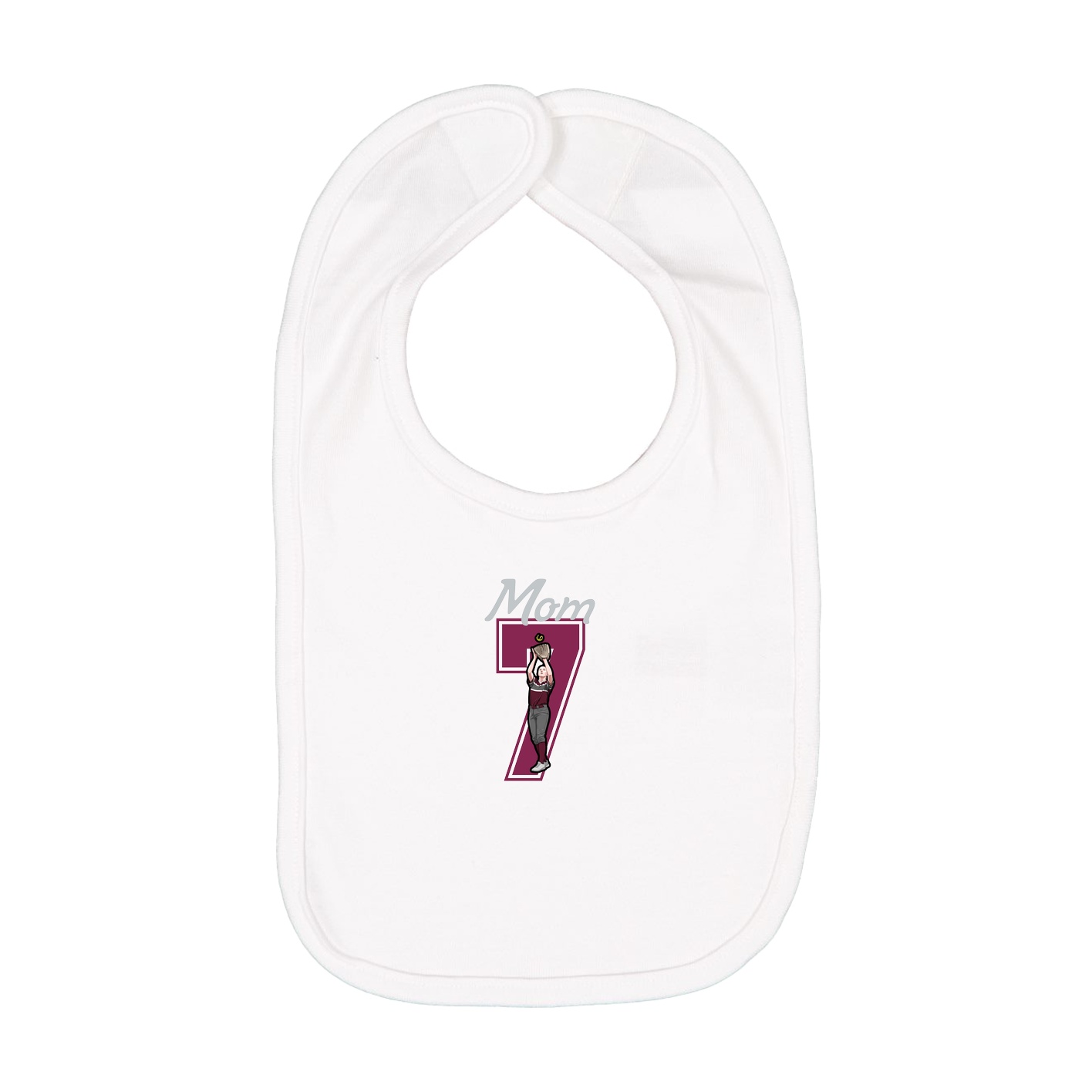 Infant Bib — Mothers Day Shirsey in White