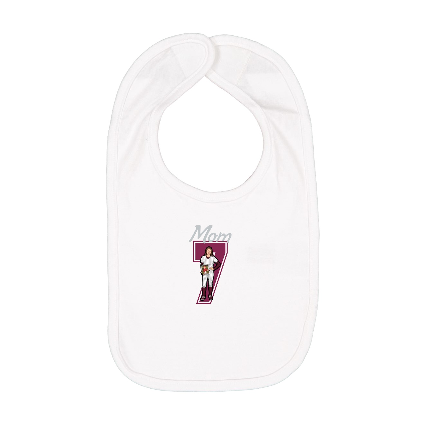 Infant Bib — Mothers Day Shirsey in White