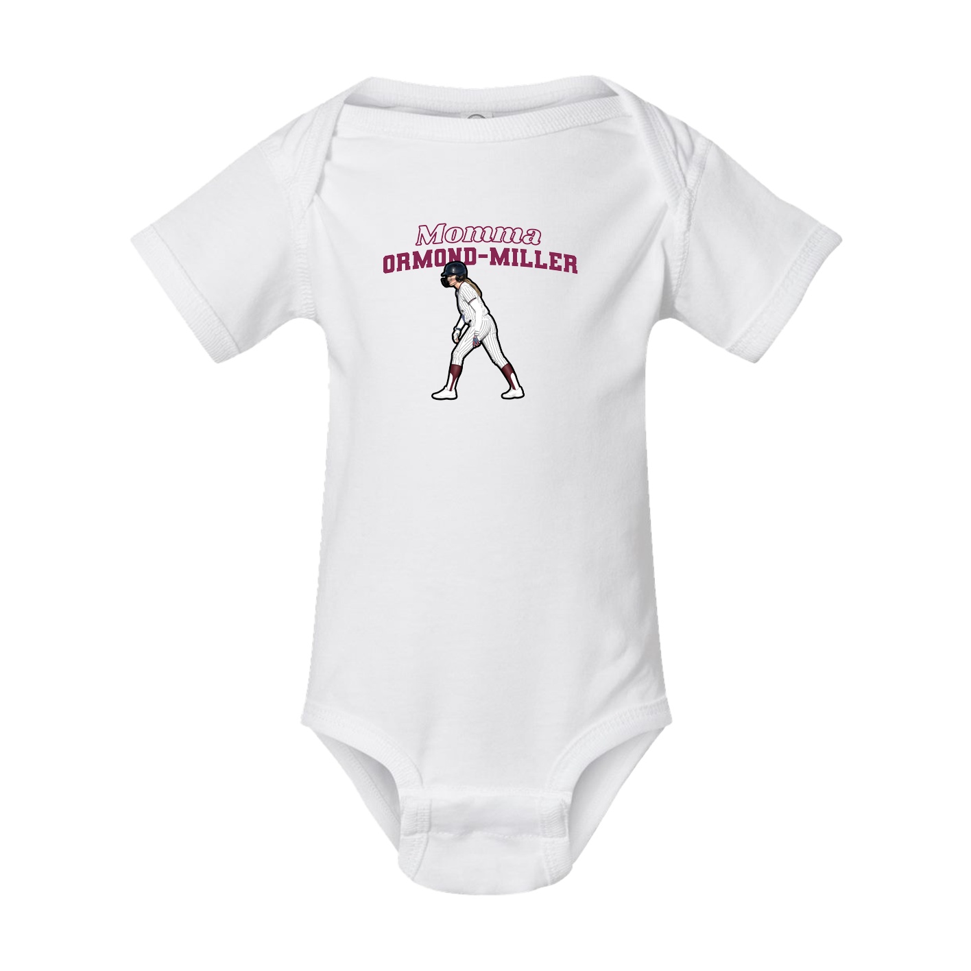 Baby Onesie — Mothers Day Block in White