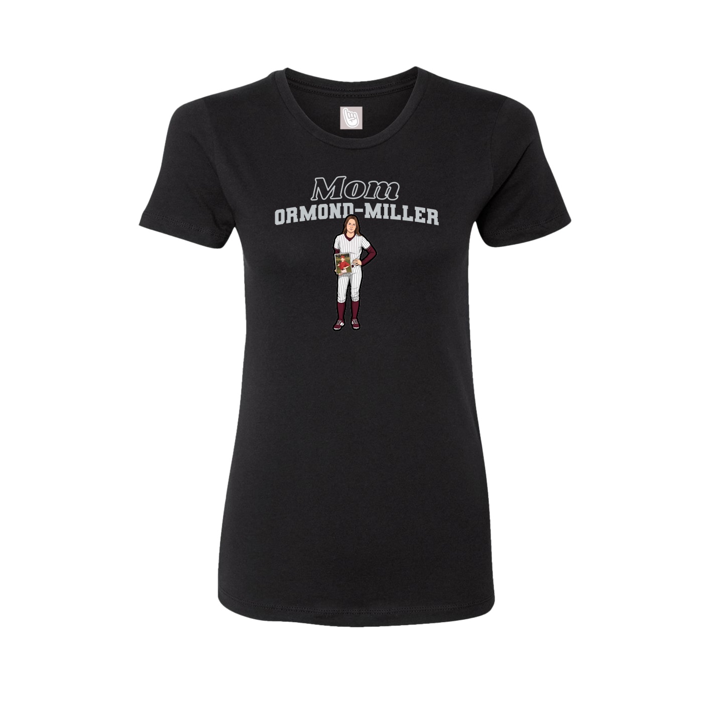 Womens Tee — Mothers Day Block in Black