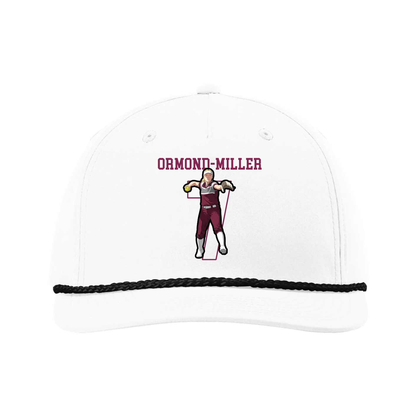 Five-Panel Classic Rope Cap — Shirsey in White