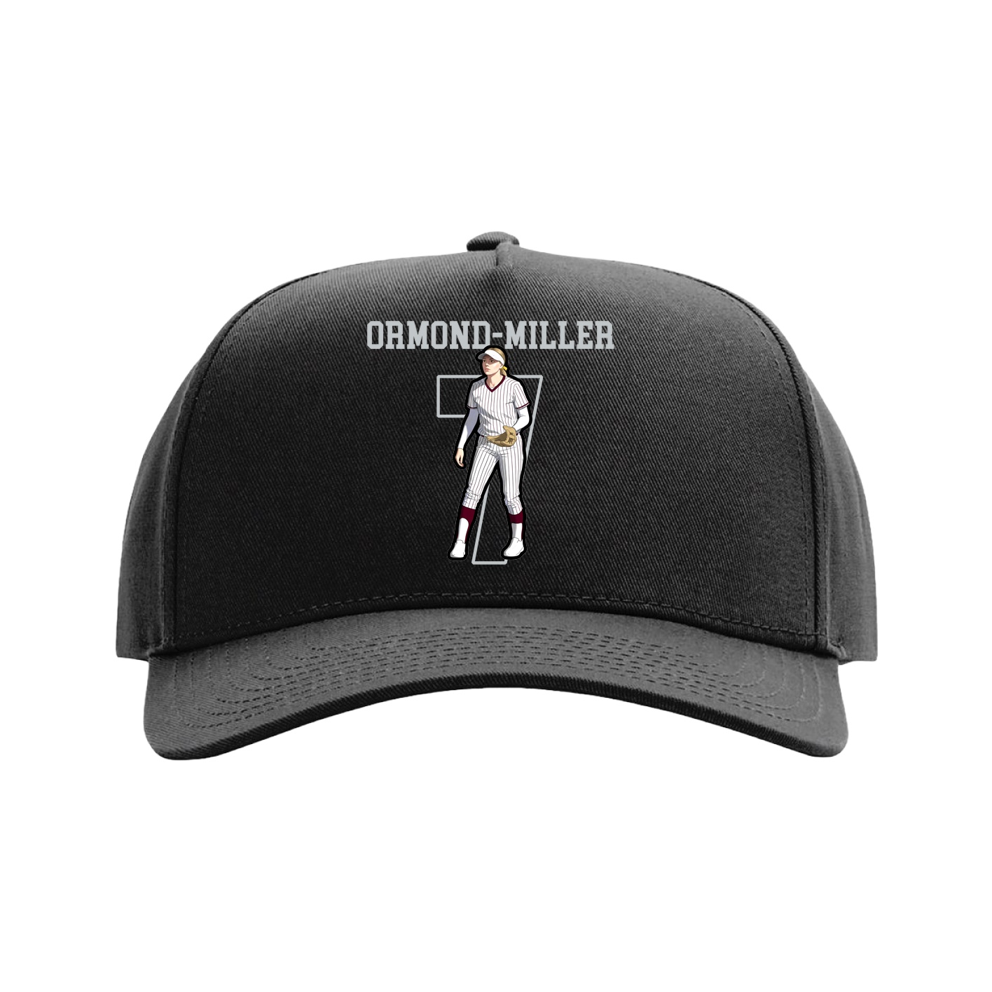 Full Fabric Five-Panel Champ Cap — Shirsey in Black
