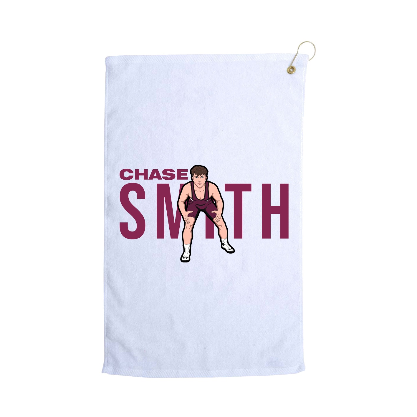 Golf Towel — Player Name in White