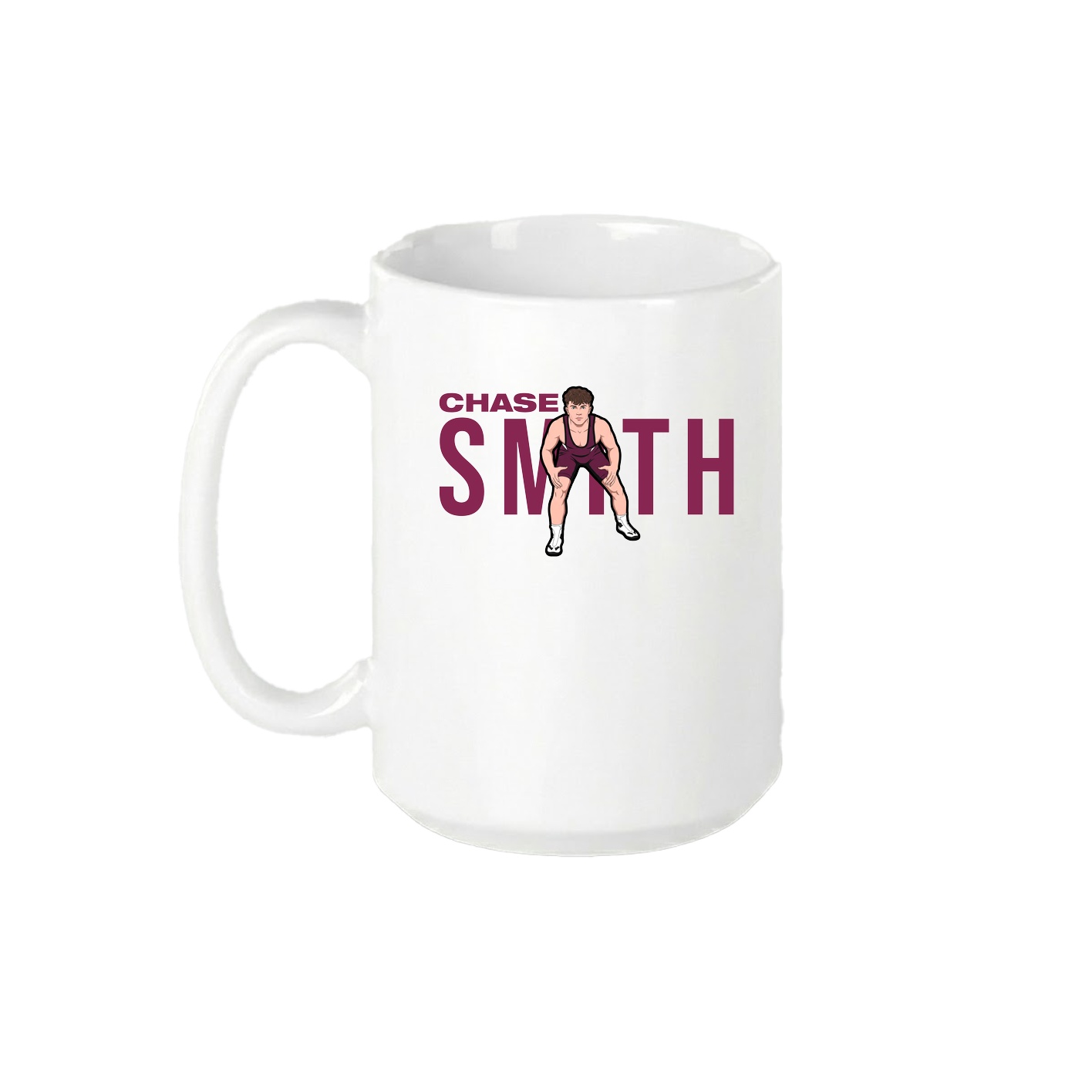 15oz Coffee Mug — Player Name in White