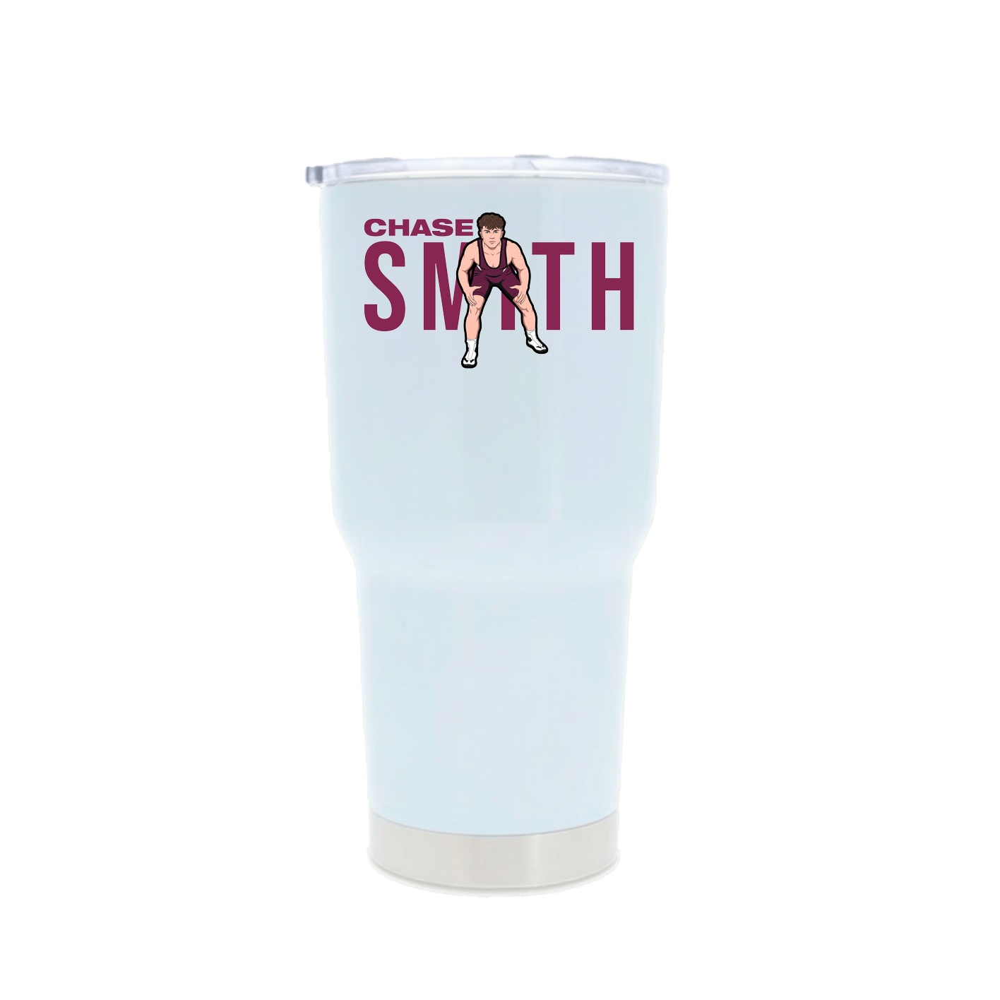 30oz Stainless Steel Tumbler — Player Name in White