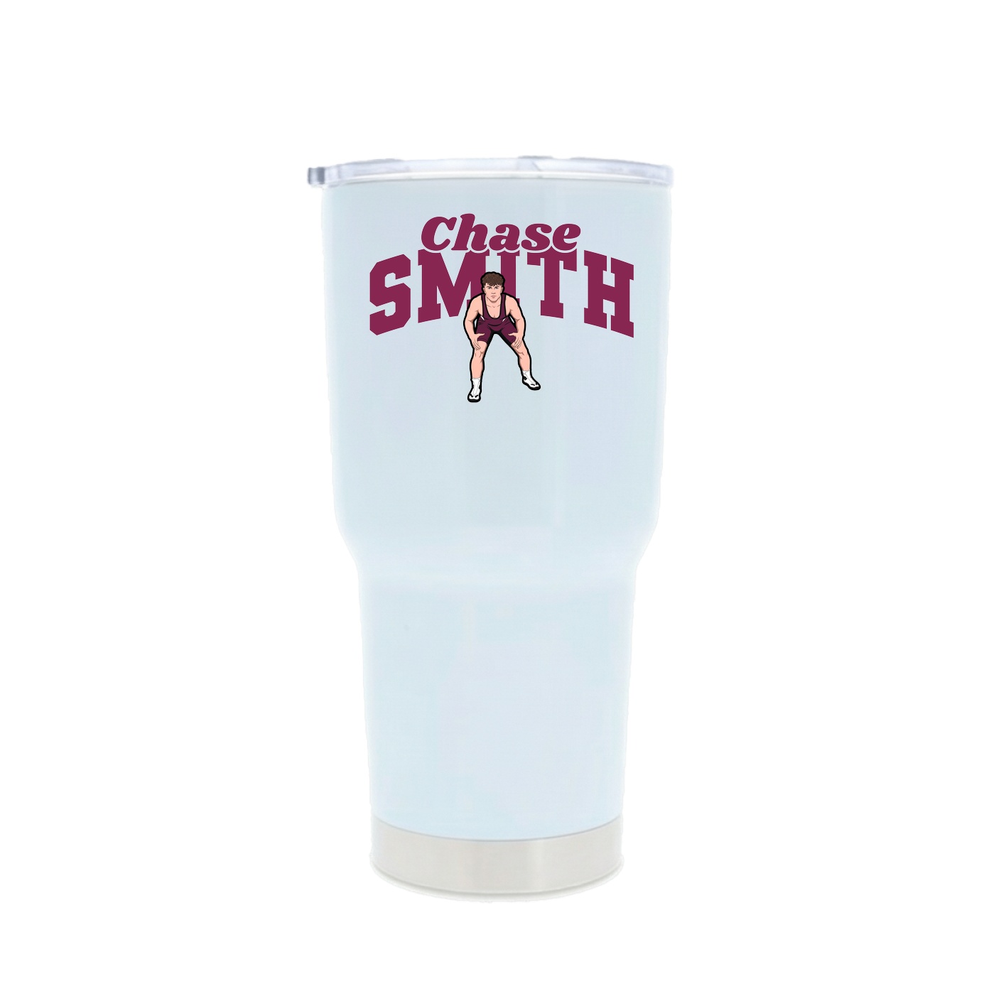 30oz Stainless Steel Tumbler — Signature Arch in White