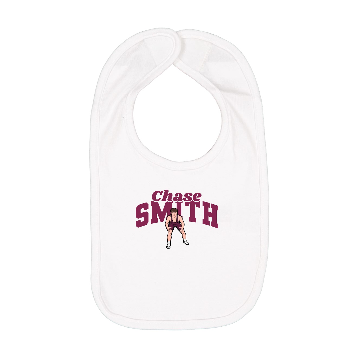 Infant Bib — Signature Arch in White