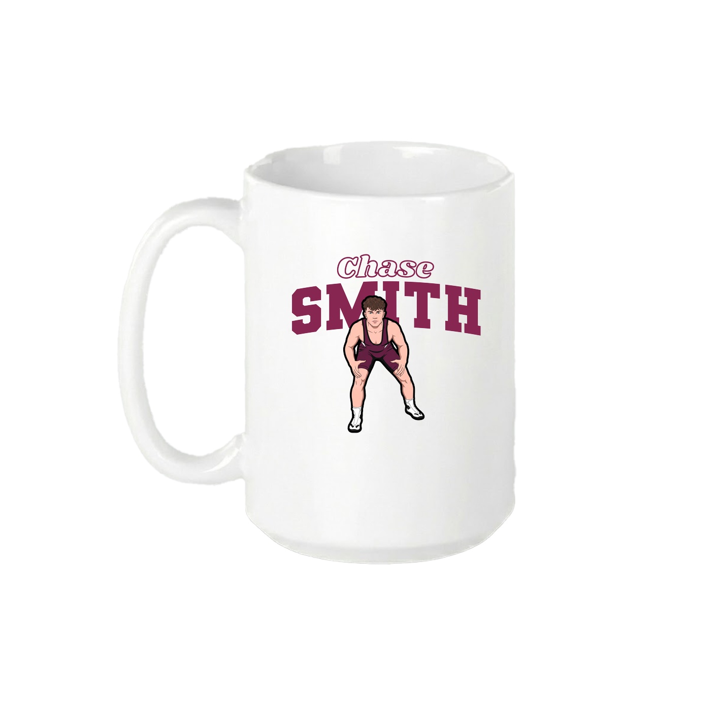 15oz Coffee Mug — Name Arch in White