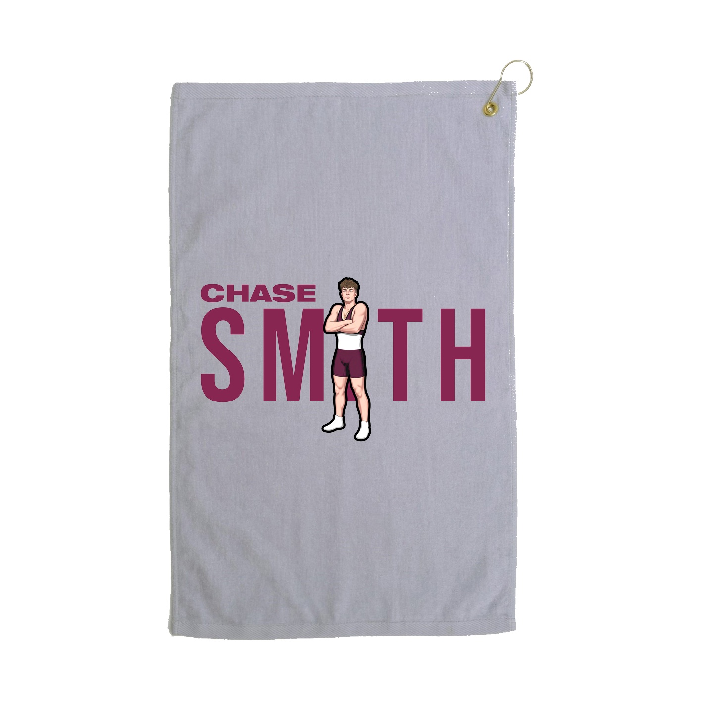 Golf Towel — Player Name in Grey
