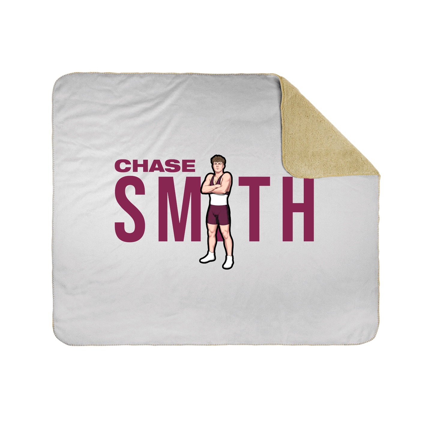 Throw Blanket — Player Name in White