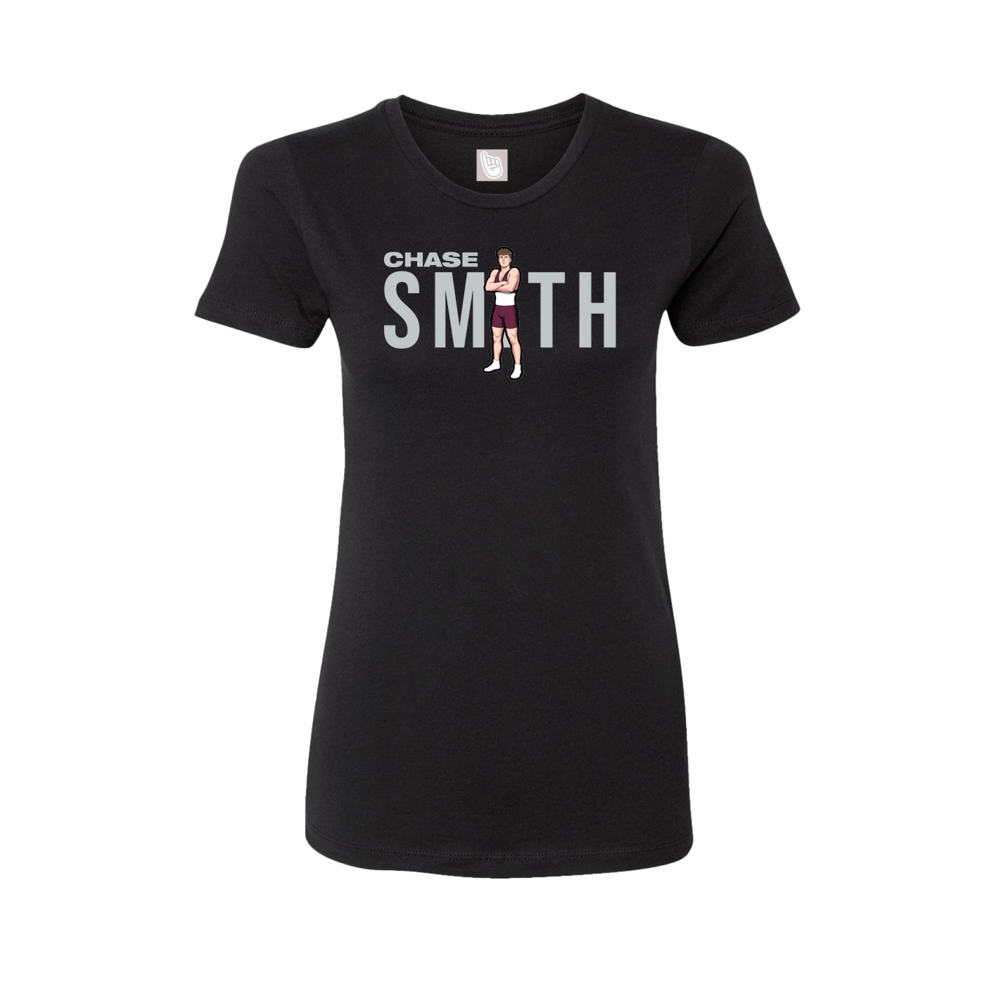 Fitted Women's Tee — Player Name in Black