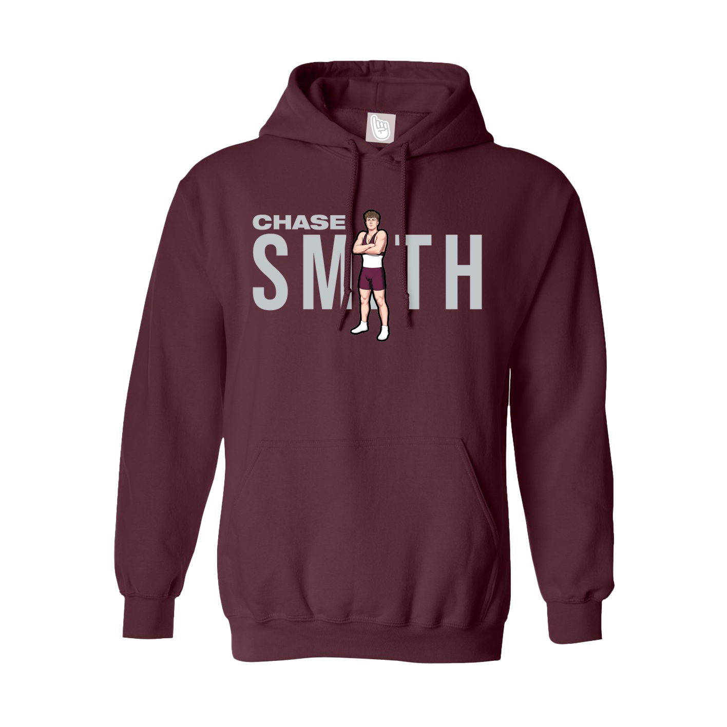Hoodie — Player Name in Maroon