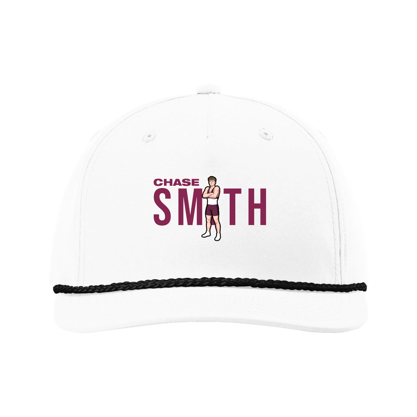 Five-Panel Classic Rope Cap — Player Name in White