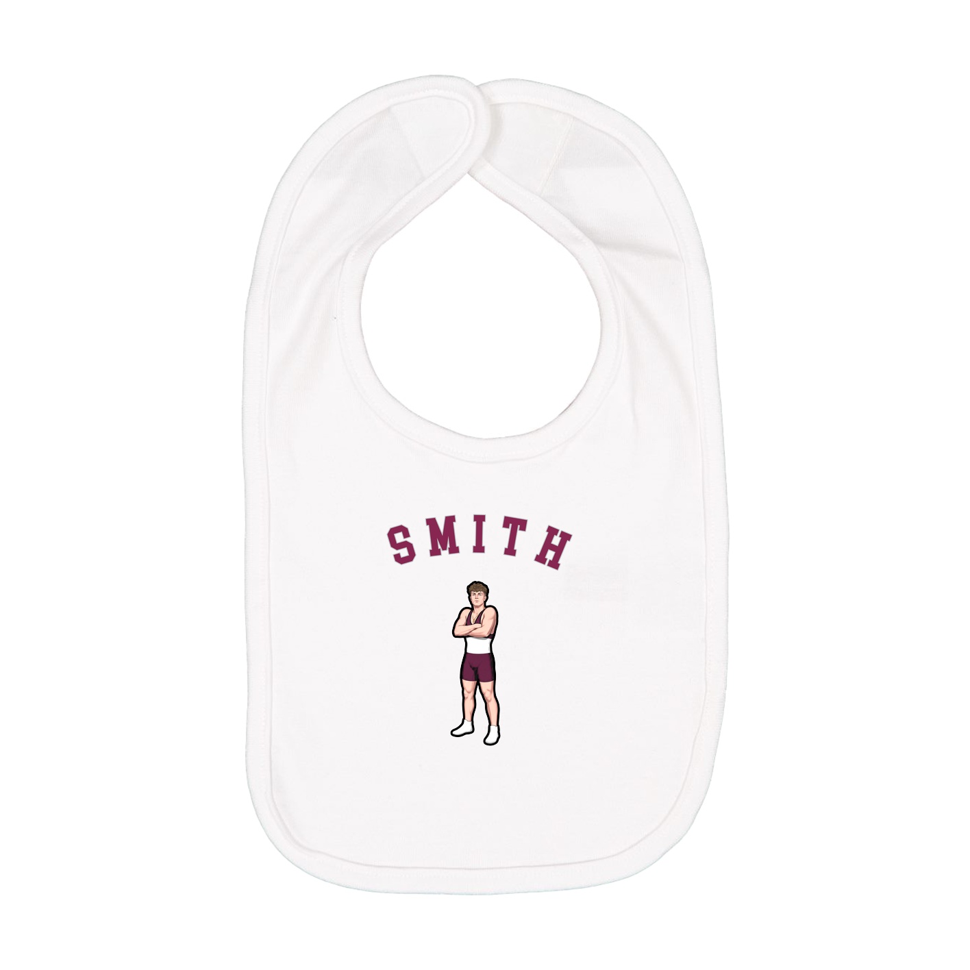 Infant Bib — Shirsey Arch in White