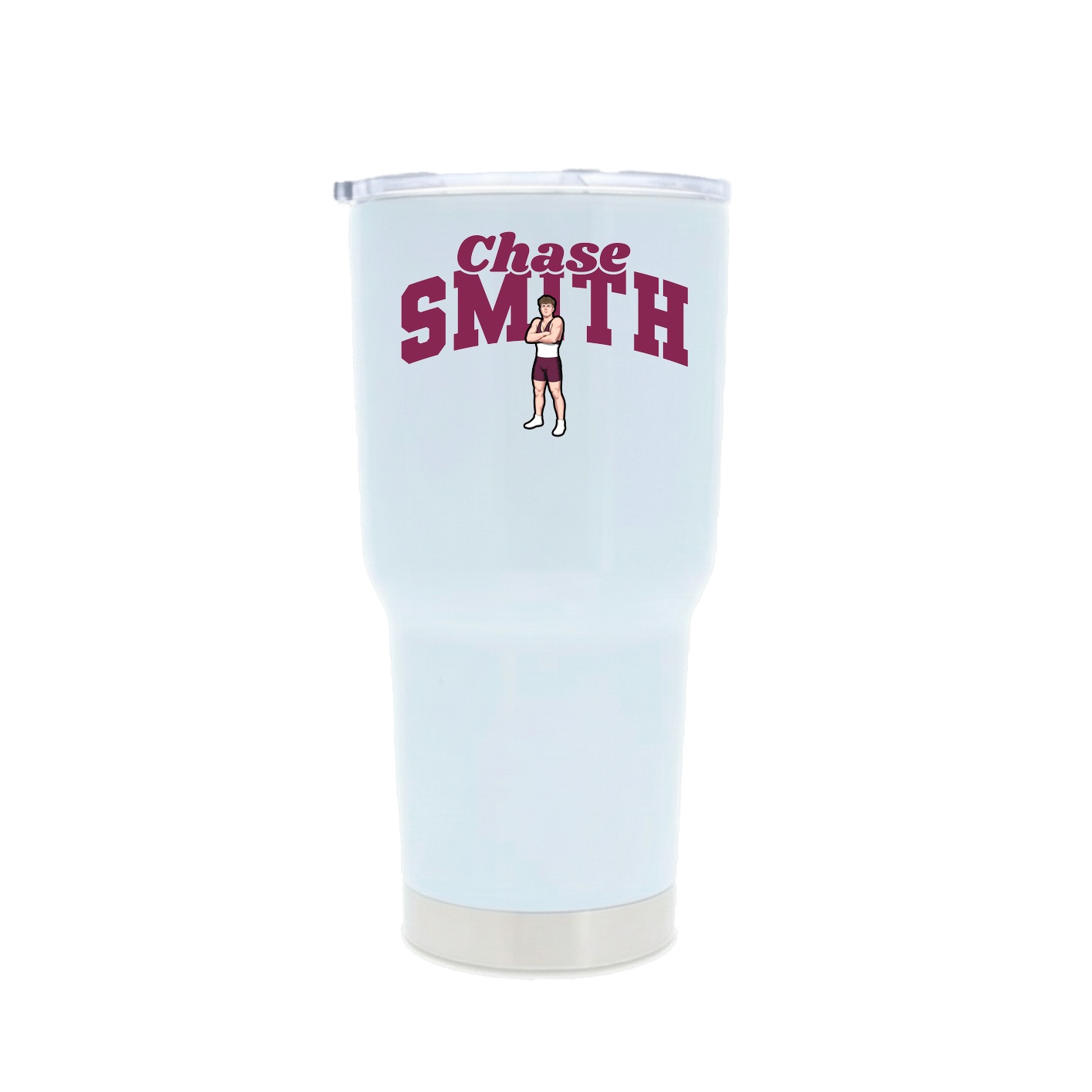 30oz Stainless Steel Tumbler — Signature Arch in White