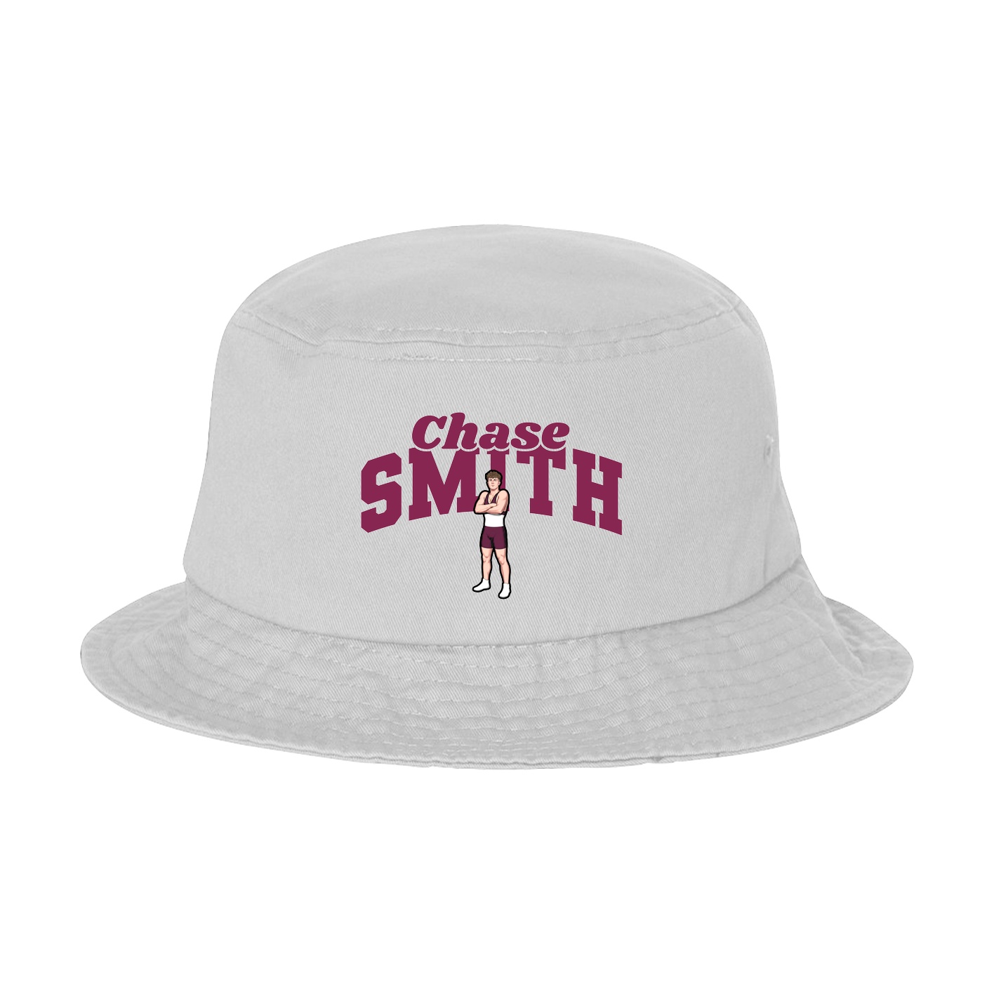 Bucket Cap — Signature Arch in White
