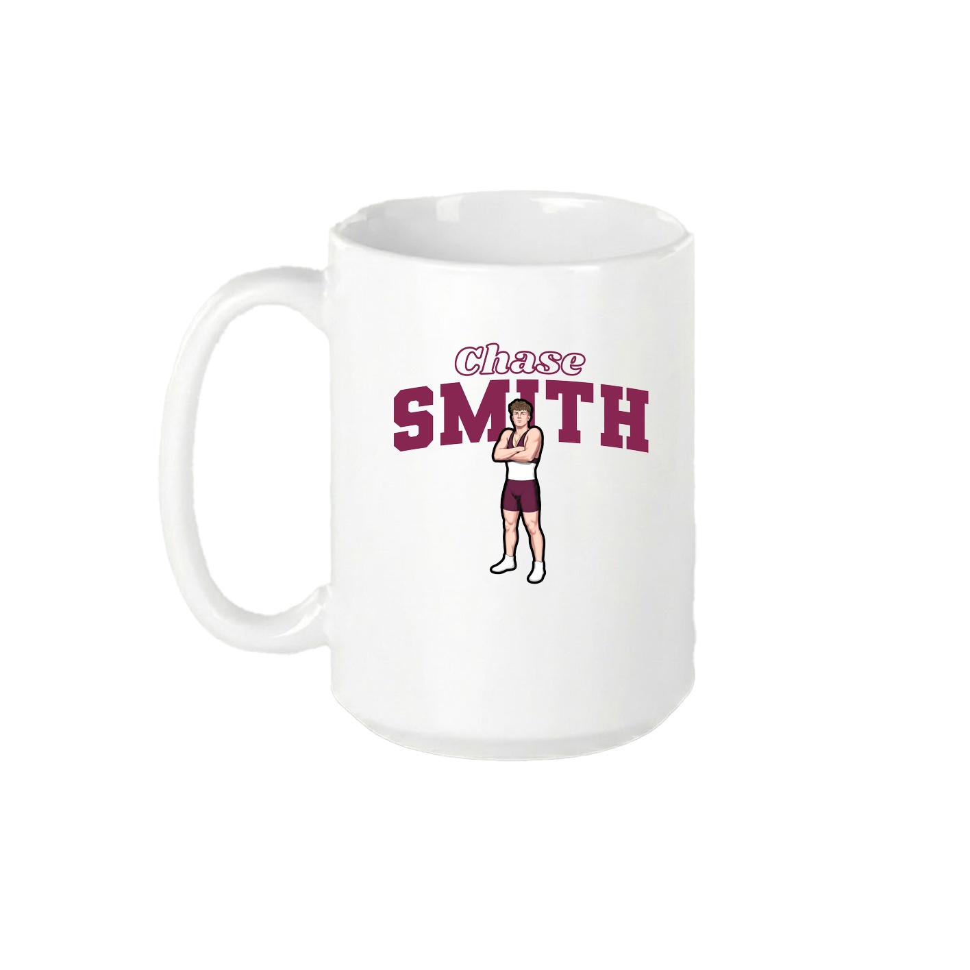 15oz Coffee Mug — Name Arch in White