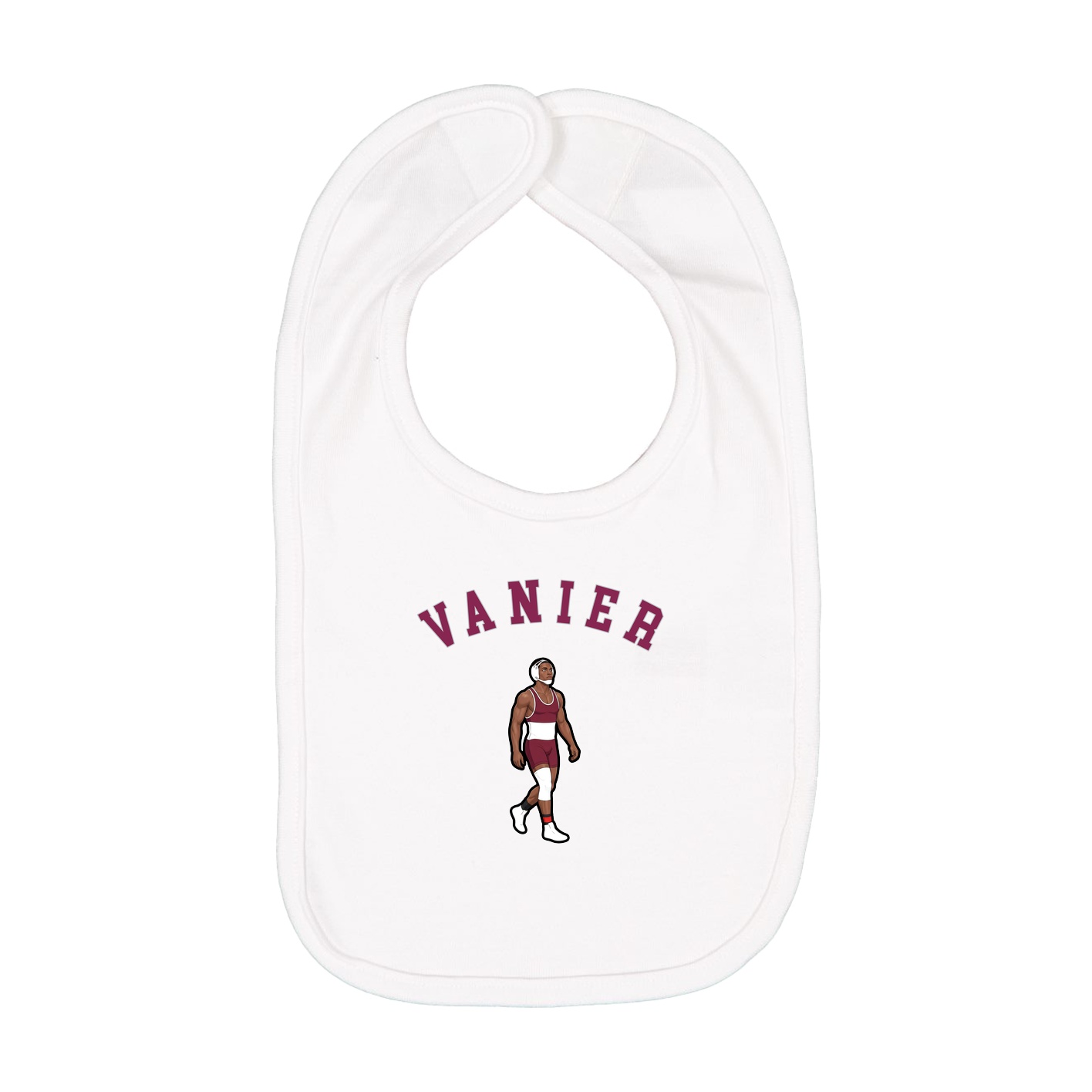 Infant Bib — Shirsey Arch in White