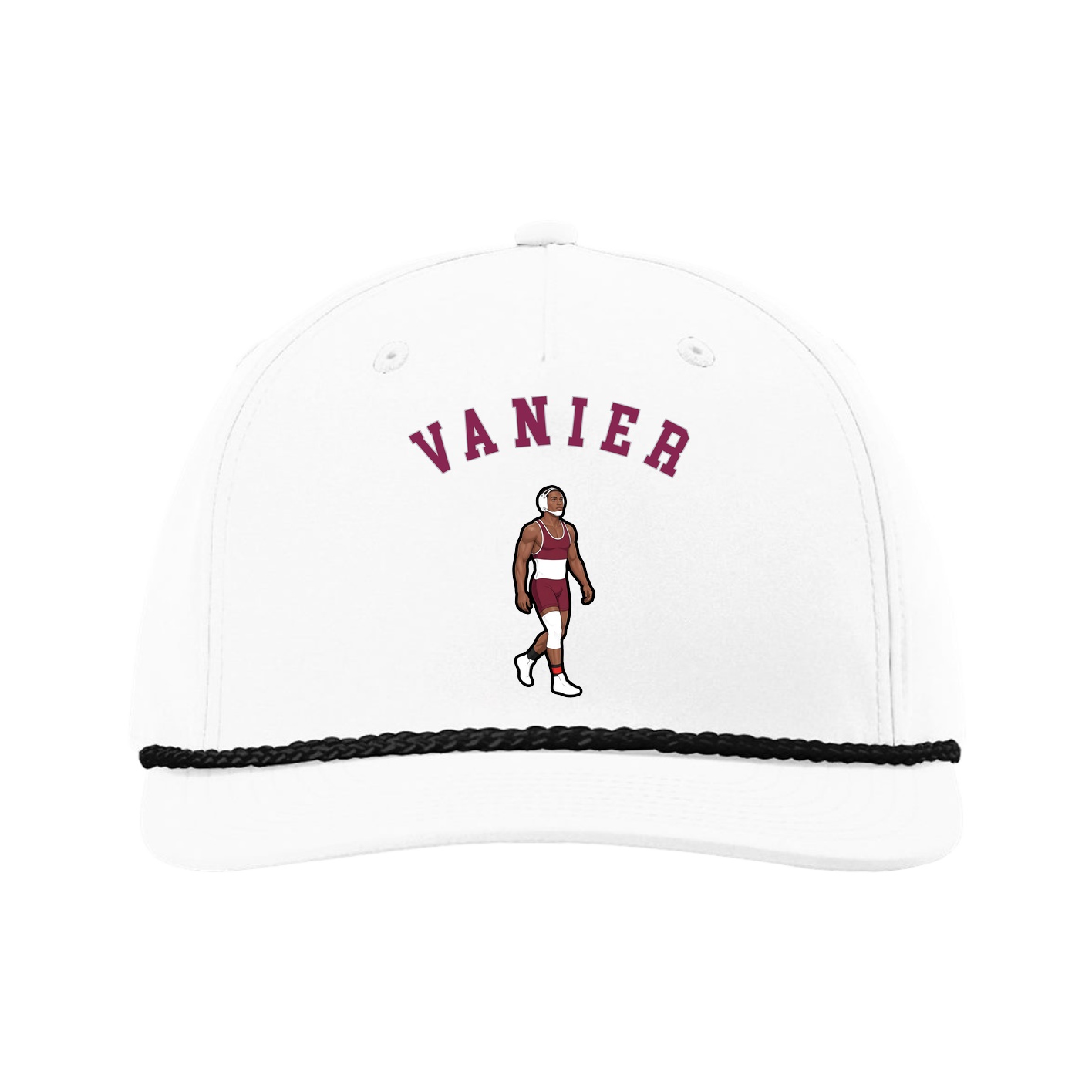 Five-Panel Classic Rope Cap — Shirsey Arch in White