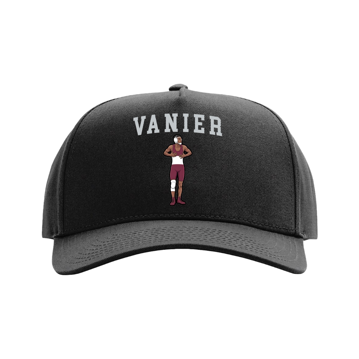 Full Fabric Five-Panel Champ Cap — Shirsey in Black