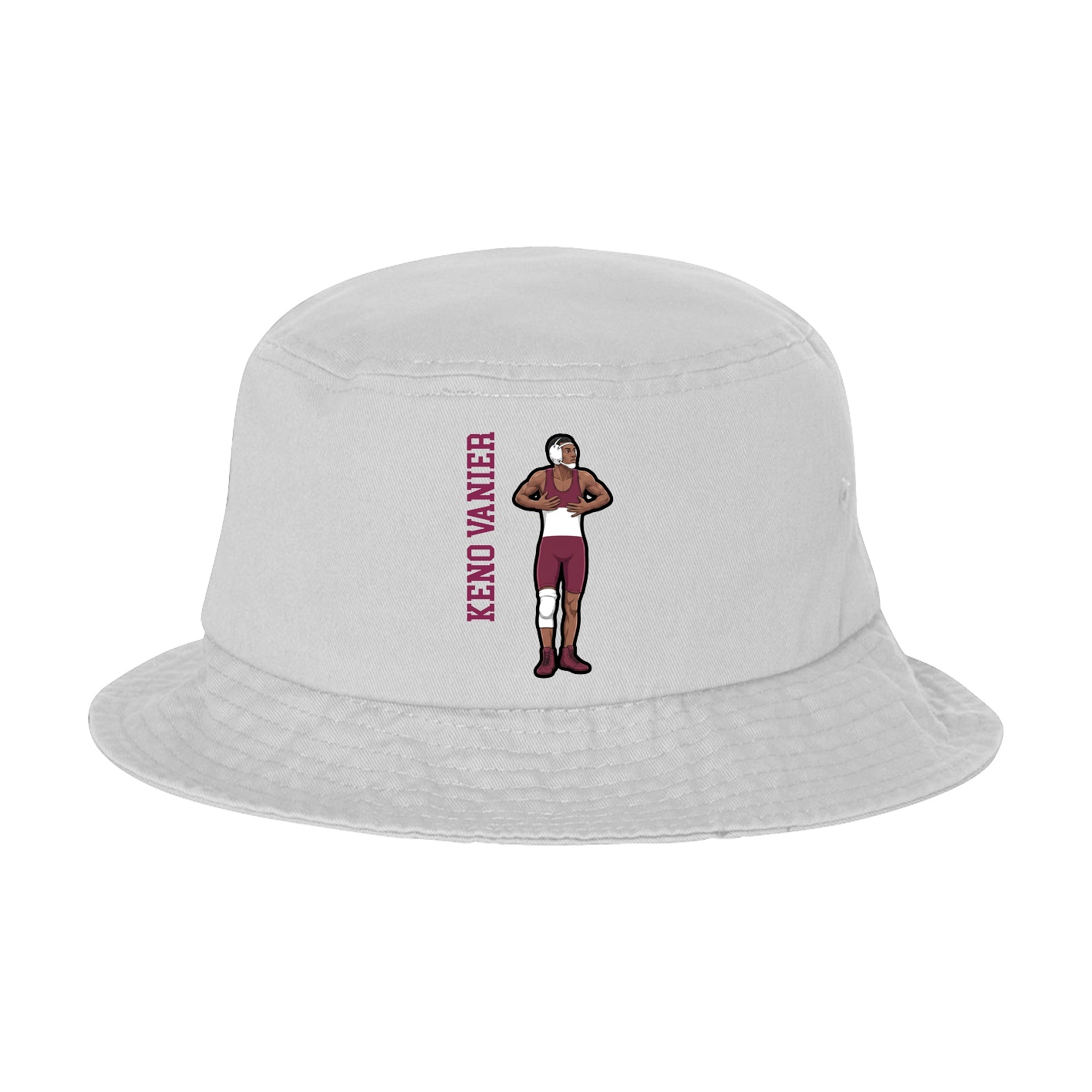 Bucket Cap — Name Vertical in White
